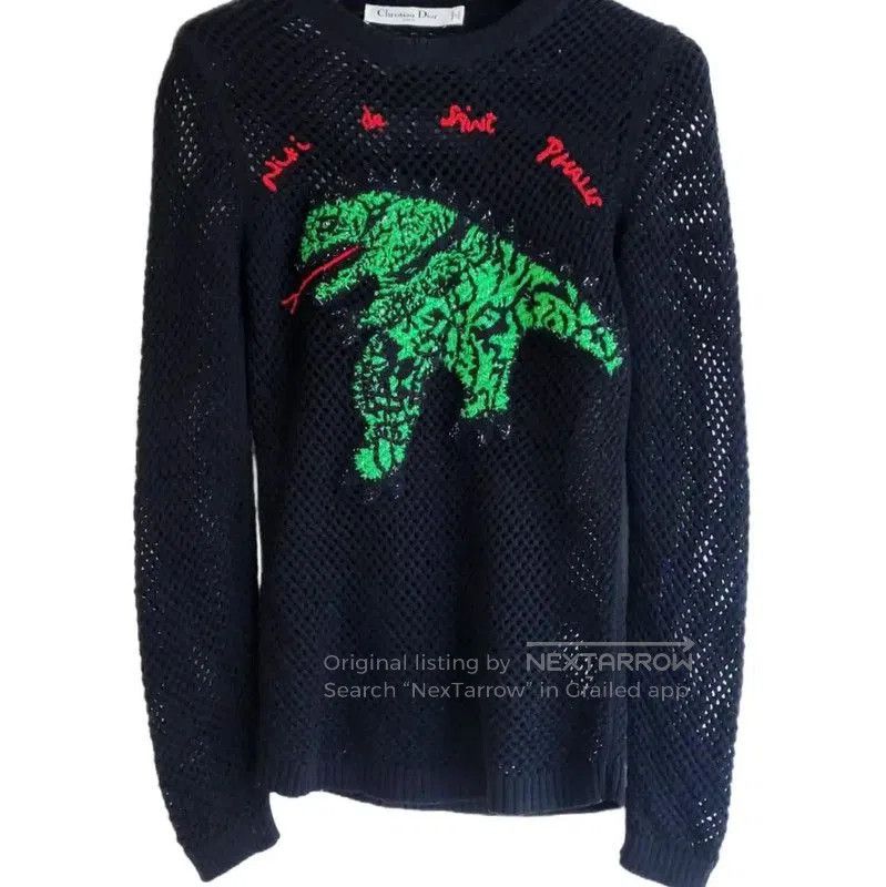 Dior Dior Black Embroidered Long Sleeve Sweater . Size XS / US 0-2 / IT 36-38 - 2 Thumbnail
