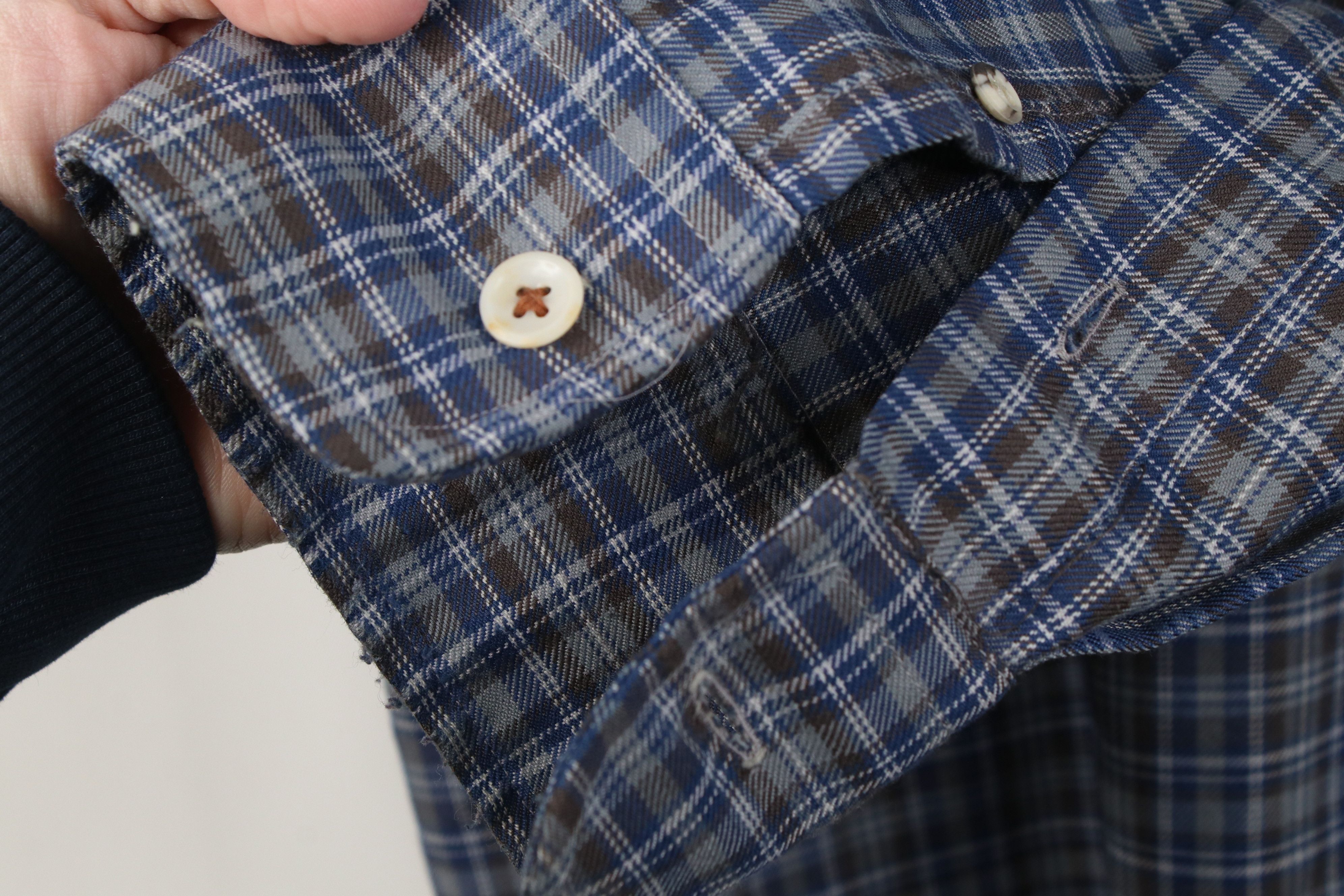 Vintage Vintage 70s Streetwear Collared Button Shirt Plaid USA Size US L / EU 52-54 / 3 - 4 Thumbnail