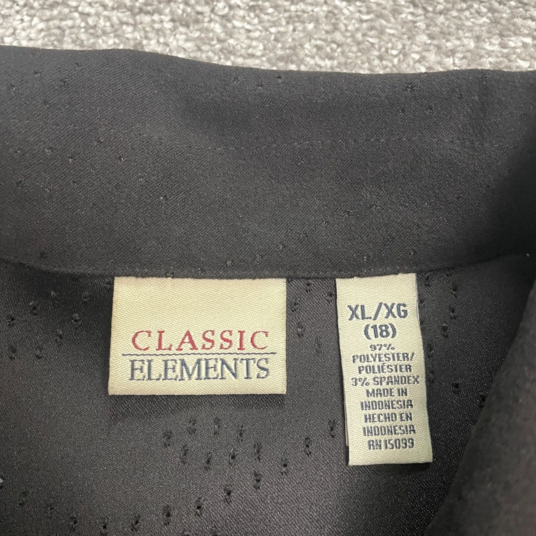 Vintage Classic Elements Shirt Womens XL Black Long Sleeve Casual Workwear Size XL / US 12-14 / IT 48-50 - 4 Thumbnail