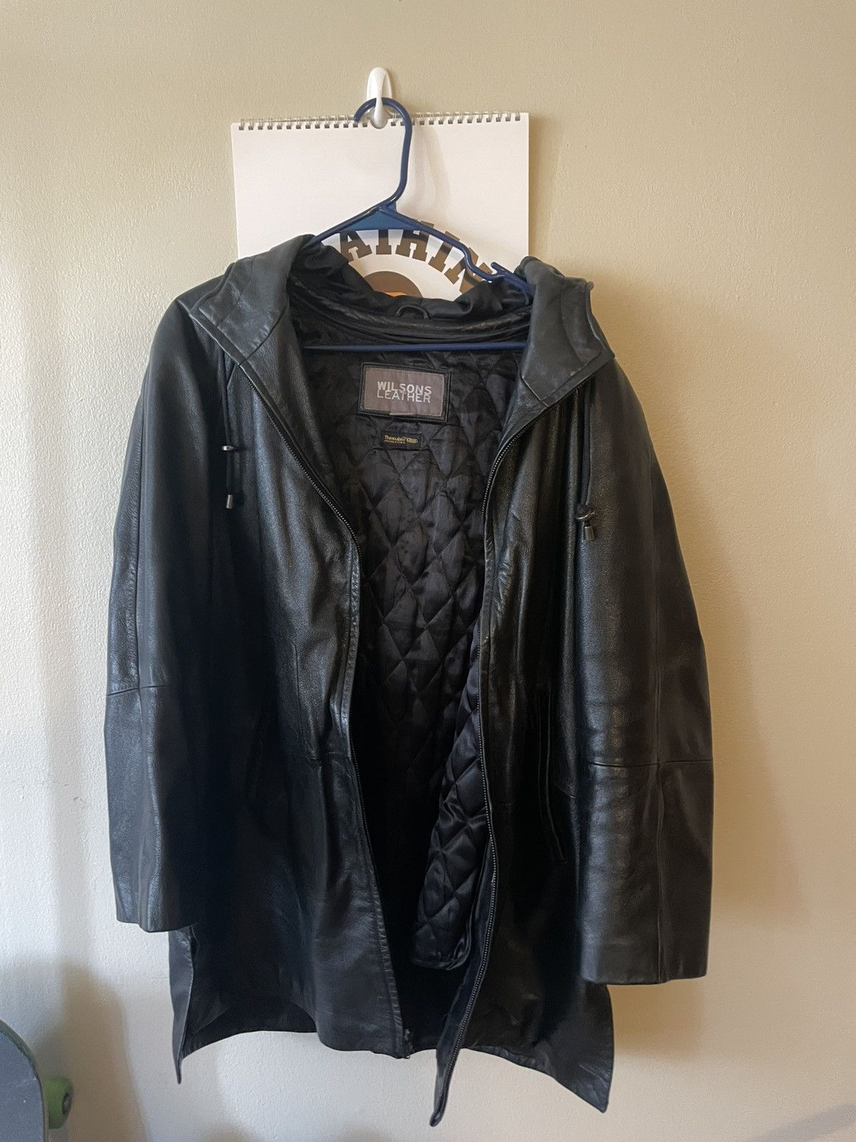 Wilsons Leather Fully leather hooded jacket parka Size US L / EU 52-54 / 3 - 2 Thumbnail