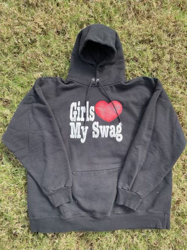 Vintage Rare Archive “Girls Love My Swag” Hoodie Size US XL / EU 56 / 4 - 1 Thumbnail