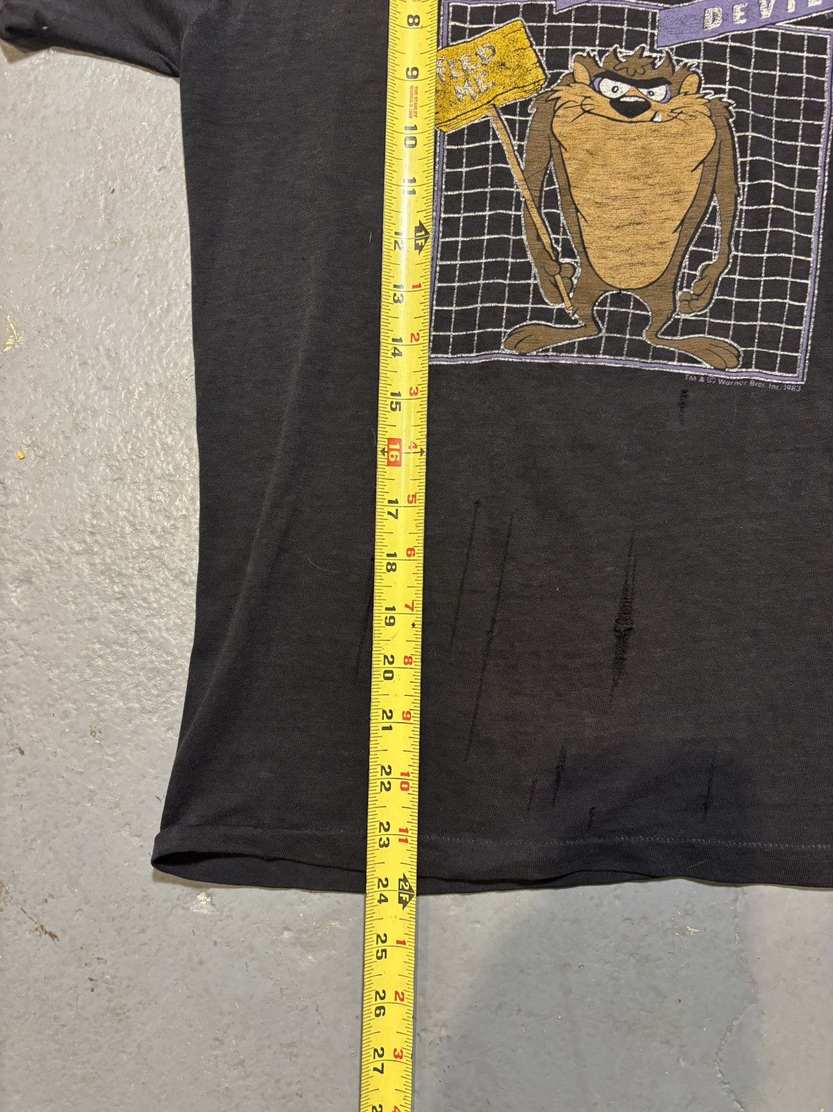 Artek Vintage 80s Taz Tasmanian Devil Looney Tunes Tee Artex USA S Size US M / EU 48-50 / 2 - 5 Thumbnail