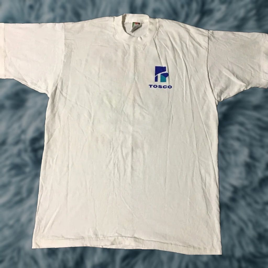 GAS Vtg 90s Tosco Gas Station Promo Shirt XL USA Oil Grunge Trucker Biker Racing 80s Size US XL / EU 56 / 4 - 1 Thumbnail