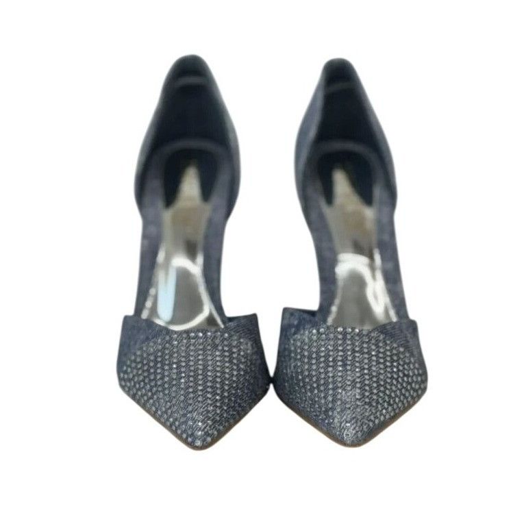 Other KAYLEEN / Net-26 / Blue Deni / Rhinestone / Pointed-Toe Pum Size US 9 / IT 39 - 4 Thumbnail