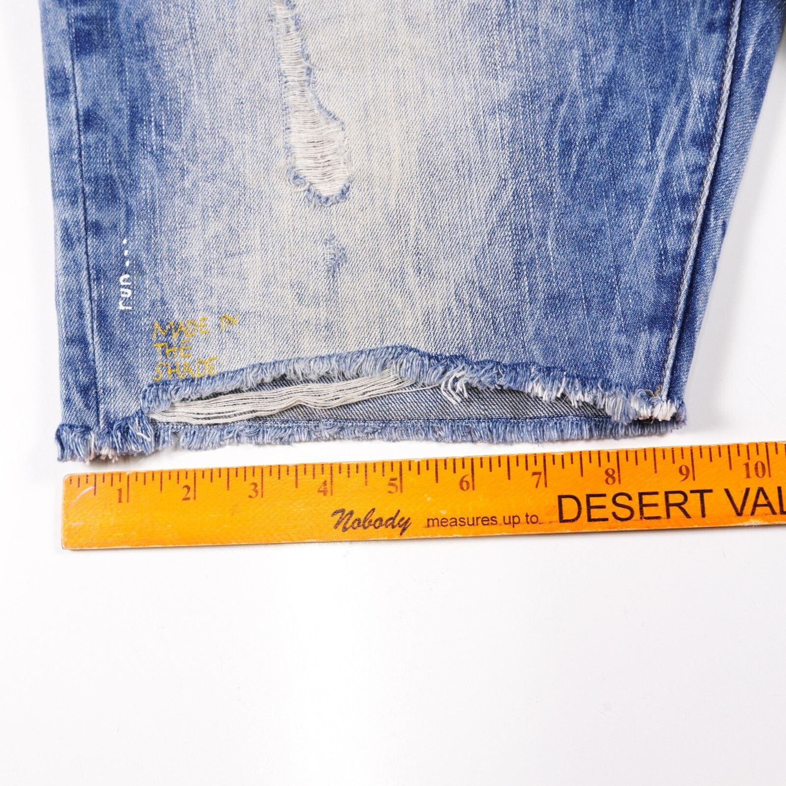 American Eagle Outfitters American Eagle Distressed Denim Jeans Straight Leg Shorts 32 Size US 32 / EU 48 - 4 Thumbnail