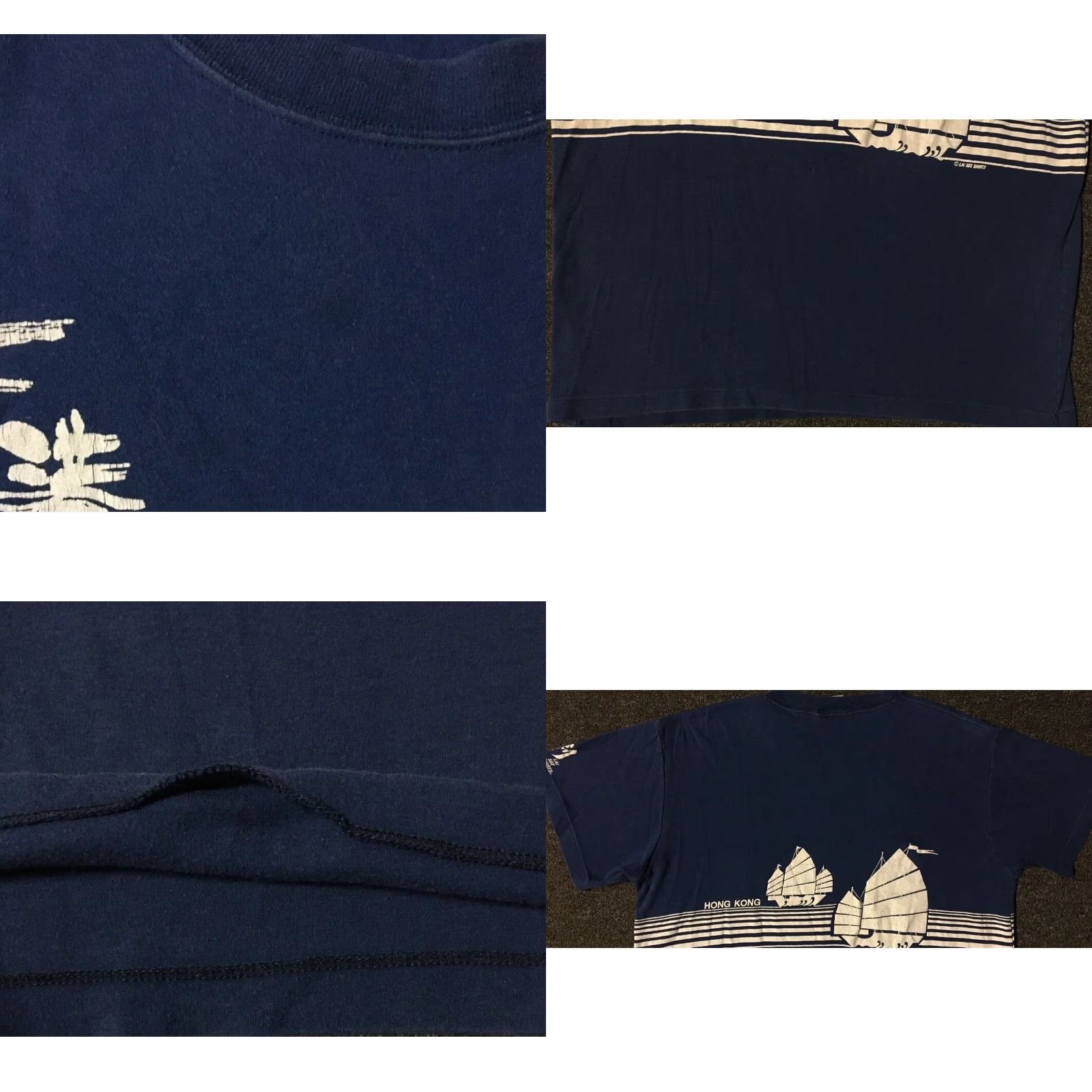 Vintage VINTAGE Hong Kong Faded AOP Shirt S Single Stitch Mens T-Shirt Blue Vaporwave 80s Art Beach Retro Surf Basketball Polynesian? Size US S / EU 44-46 / 1 - 8 Thumbnail