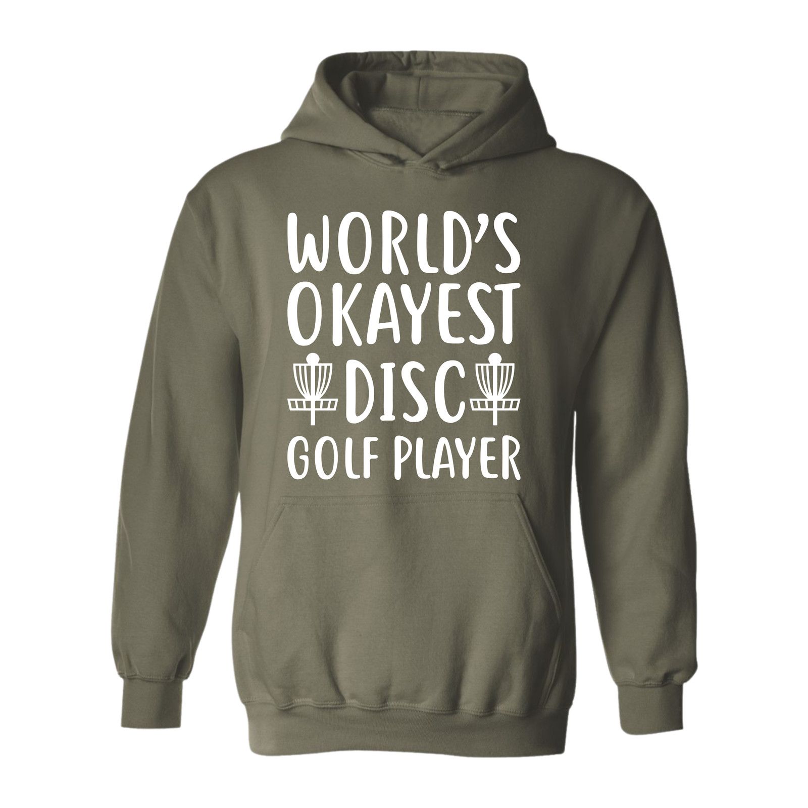 Gildan Disc Golf Hoodie Worlds Okayest Discgolfer Sweatshirt Size US XL / EU 56 / 4 - 5 Thumbnail