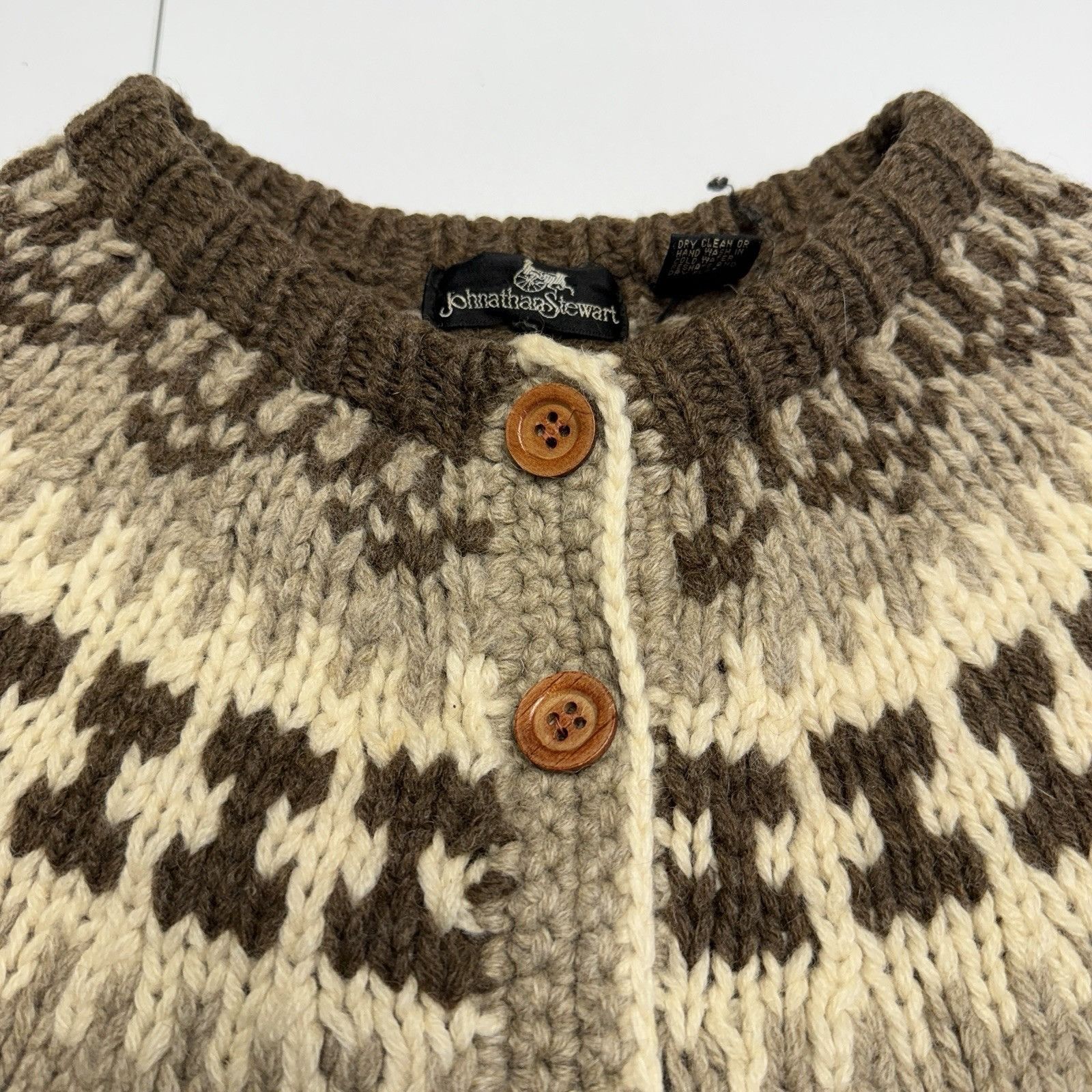 Vintage Vintage Cowichan Knit Sweater Womens Button Up Johnathan Ste Size S / US 4 / IT 40 - 4 Thumbnail