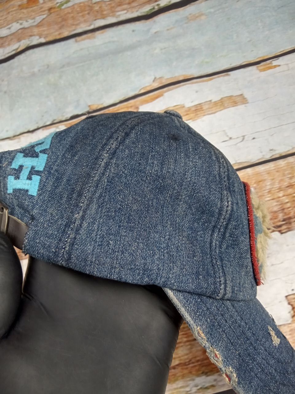 Japanese Brand Vintage Y2K JCap & Co 45 To North Denim Distressed Cap Size ONE SIZE - 3 Thumbnail
