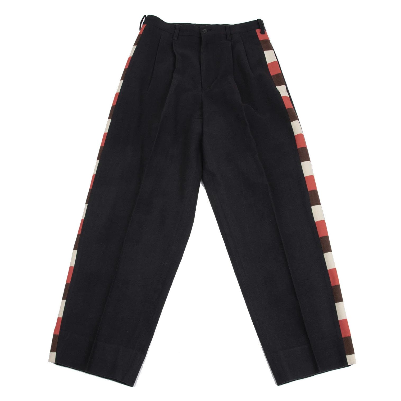 Yohji Yamamoto Yohji Yamamoto Felt Wool Pants Dark Navy S Size US 30 / EU 46 - 1 Thumbnail