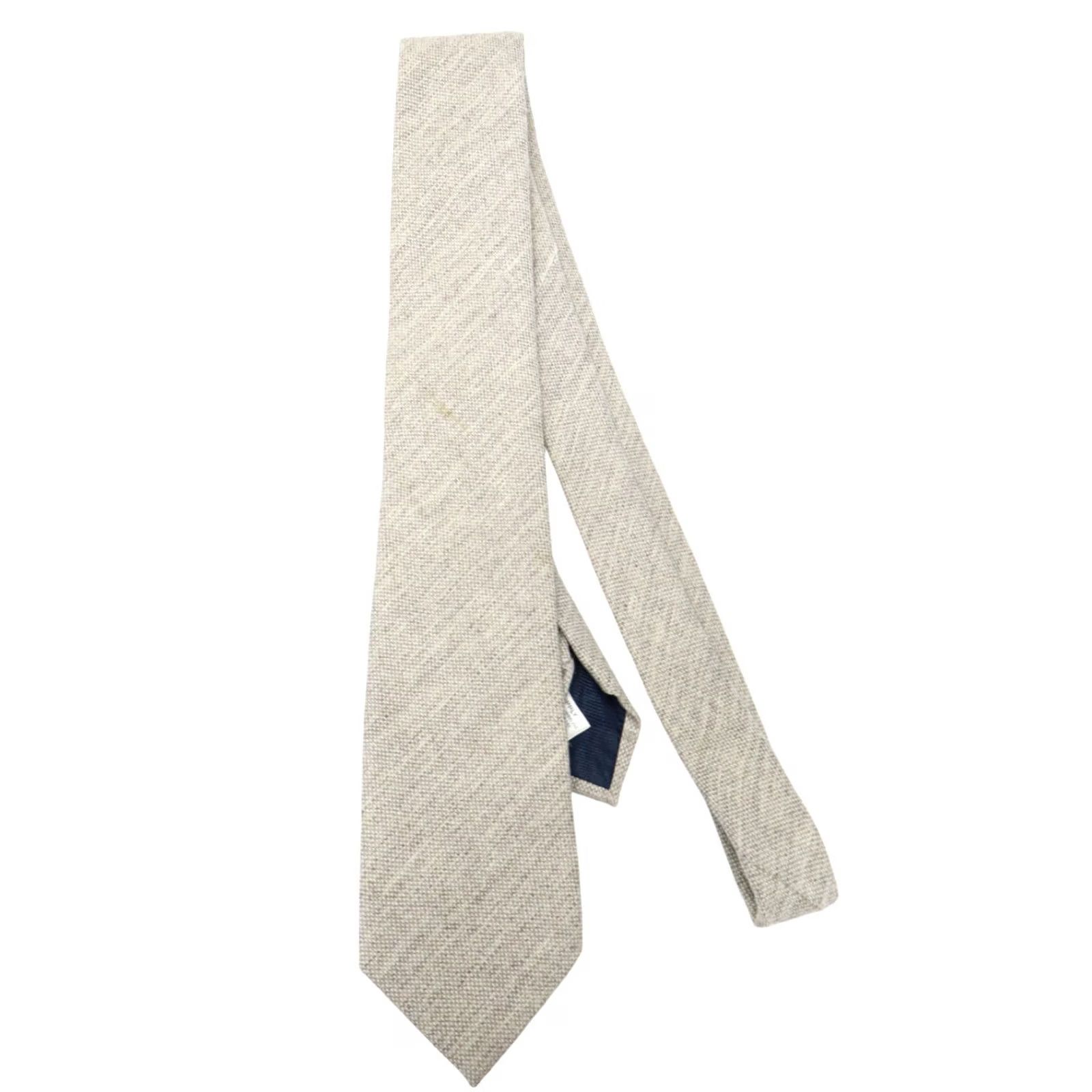 Suitsupply Suitsupply Tie Men’s 150 x 8 CM Wool & Silk Pointed Classic Beige Melange Tie Adults Regular Size Beig e Melange Size ONE SIZE - 4 Thumbnail