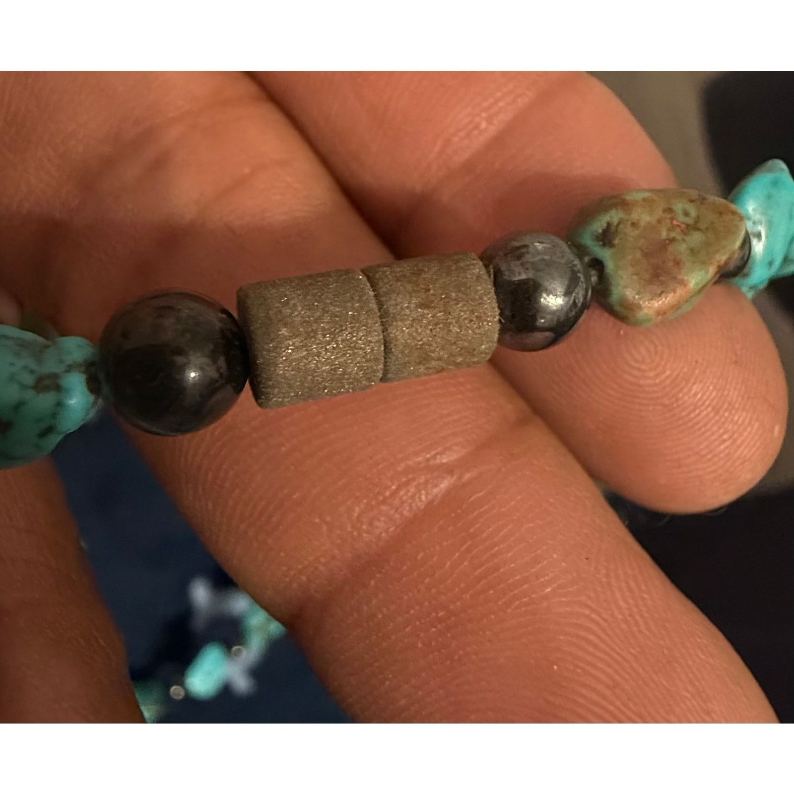 Other Vintage Turquoise Style Beaded Necklace 17.5” Magnetic Clasp Size ONE SIZE - 2 Thumbnail