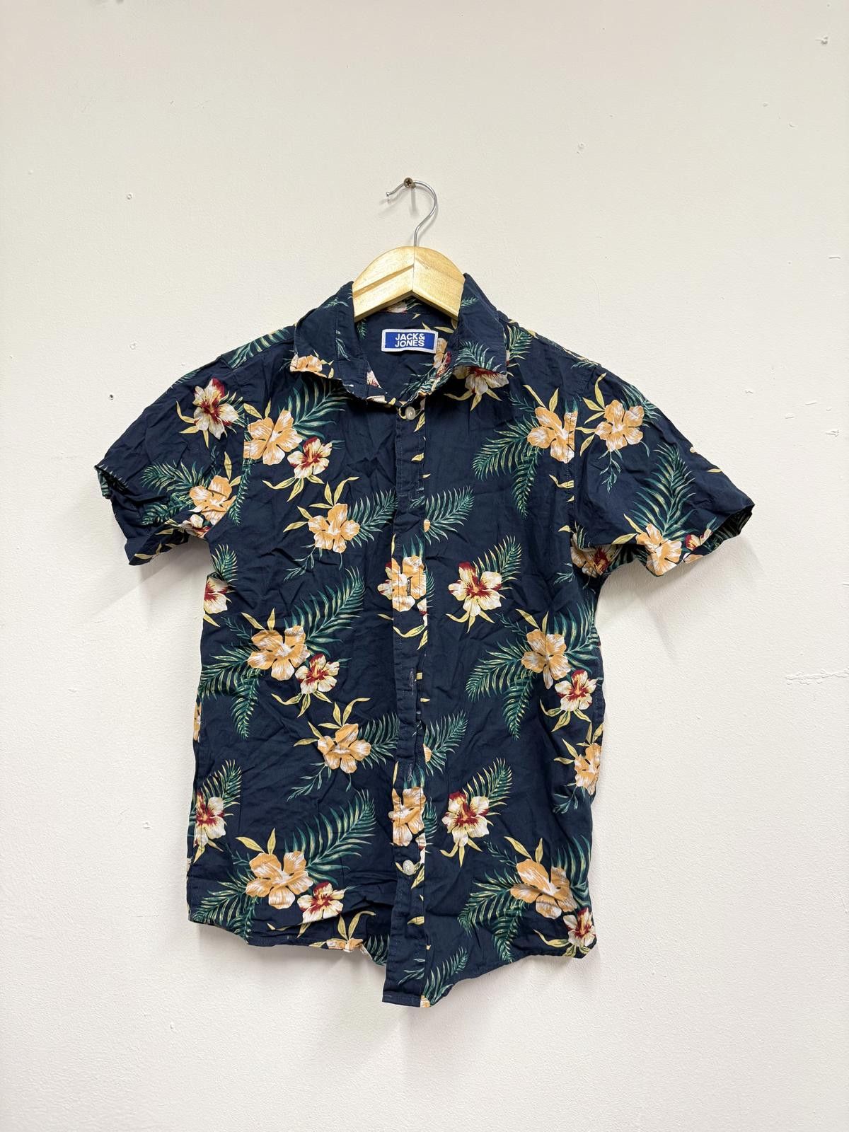 Jack & Jones Jack & Jones Men's Short Sleeve Floral Casual Shirt Size ONE SIZE - 1 Thumbnail