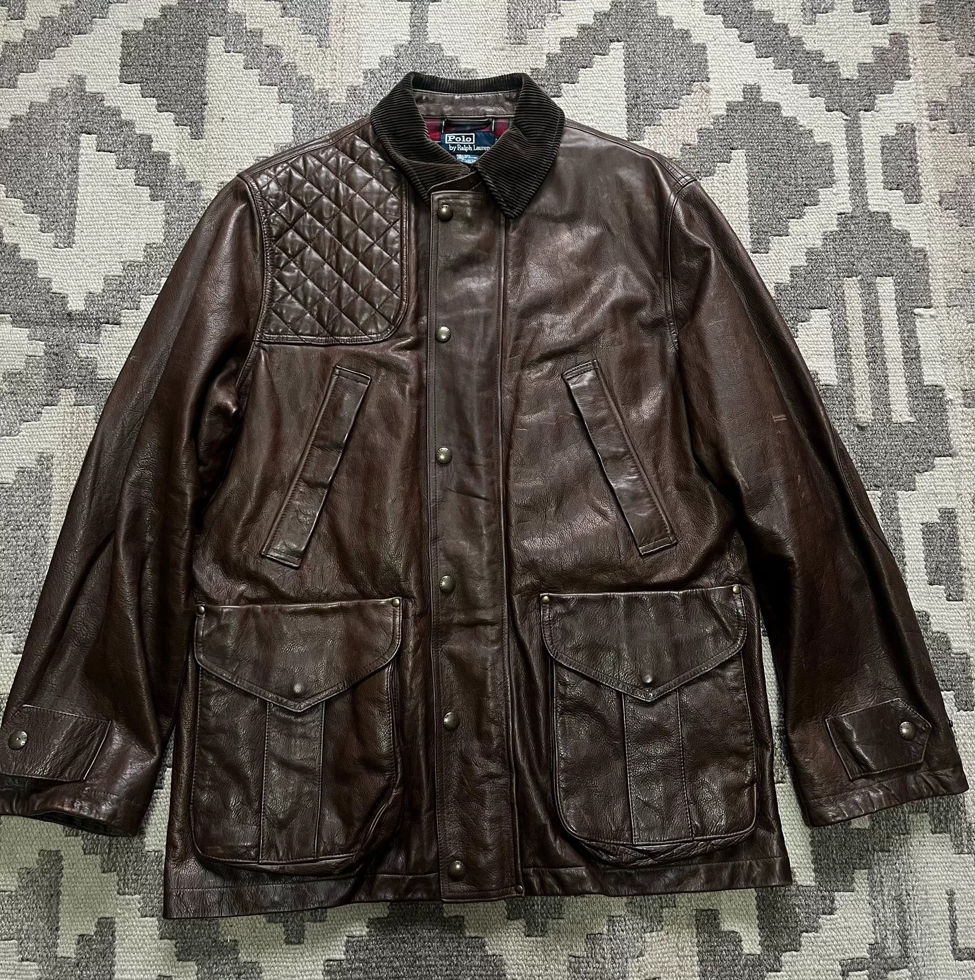 RRL Ralph Lauren Ralph Lauren RRL Hunting Leather Vest Size US L / EU 52-54 / 3 - 1 Thumbnail