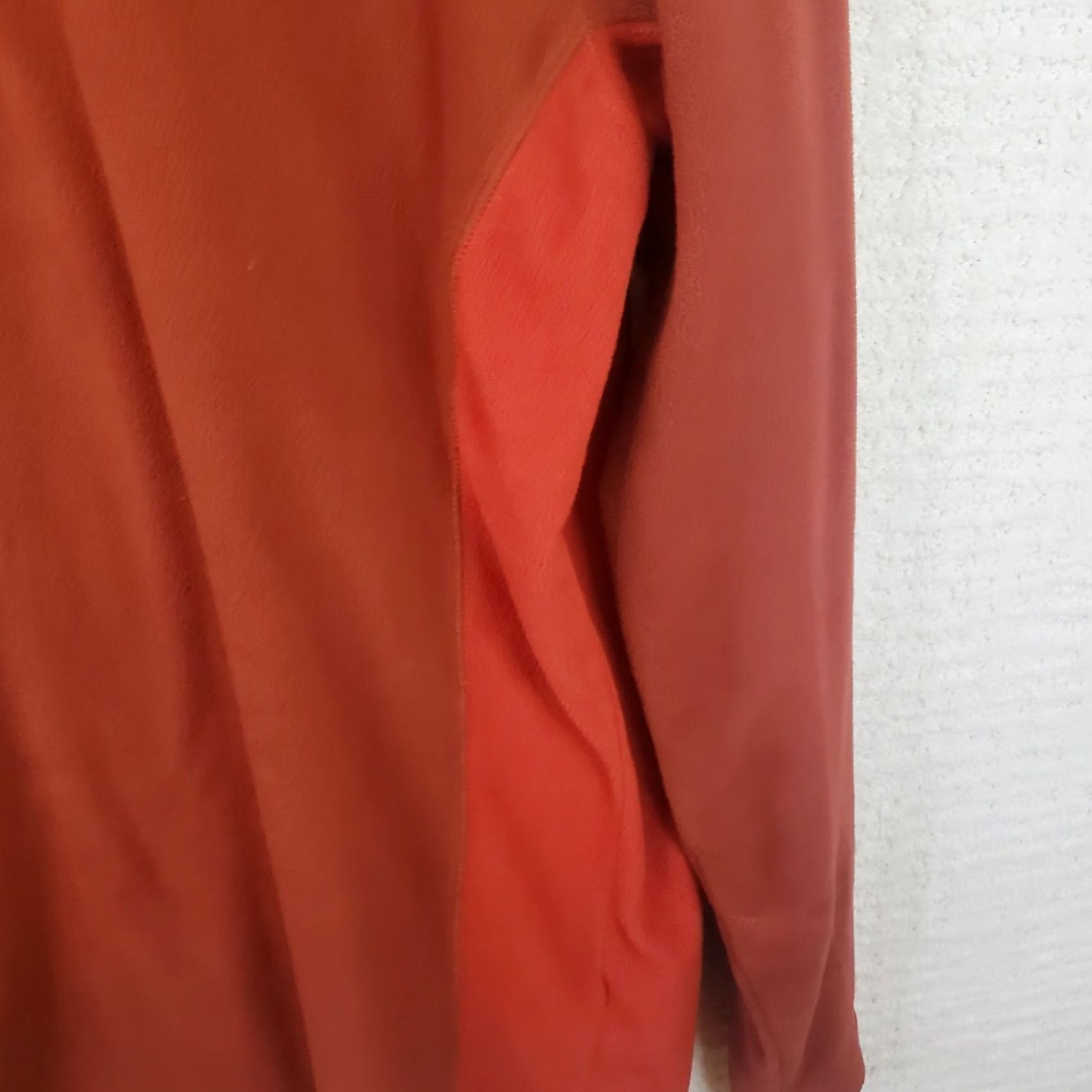 Vintage Columbia Men M Orange Fleece Polyester Pullover Sweater 1/4 Zip Mock Side Panel Size US M / EU 48-50 / 2 - 6 Thumbnail
