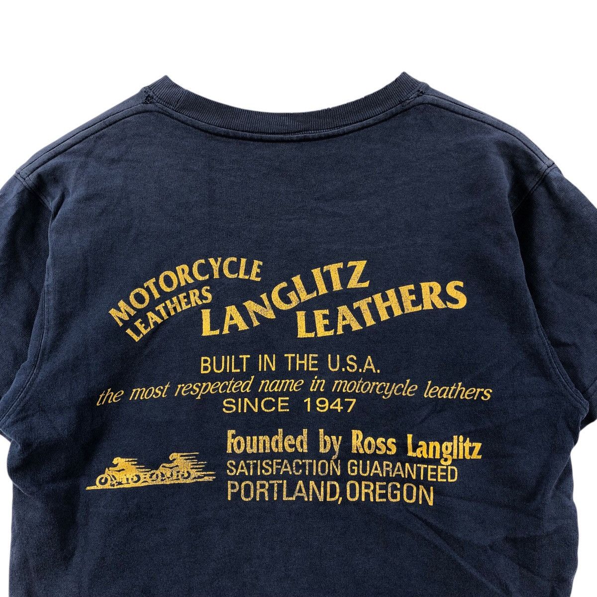 Vintage Vintage LANGLITZ LEATHER PORTLAND Oregon Motorsport T-Shirt Size US S / EU 44-46 / 1 - 6 Thumbnail