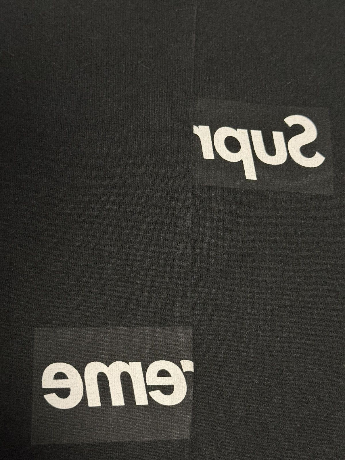 Comme des Garcons Supreme cdg split box logo tee black Size US M / EU 48-50 / 2 - 2 Thumbnail