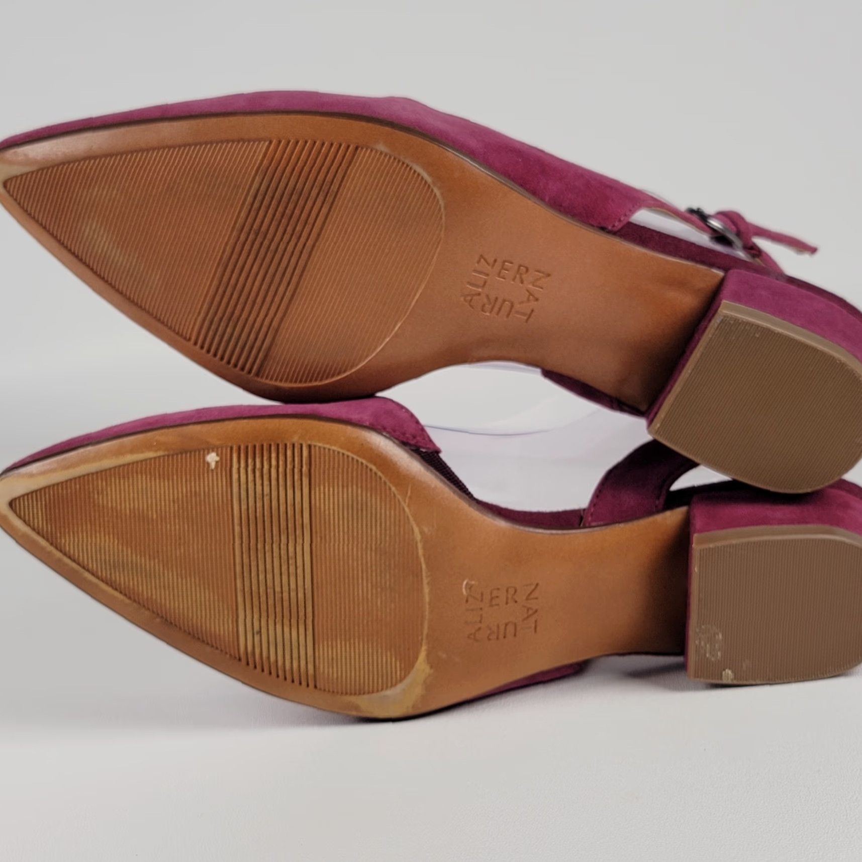 Naturalizer Naturalizer Banks Wild Rose Pink Suede Slingback Strap Flats Women’s Flat Buckle Closure Pink Suede Flats Size US 7 / IT 37 - 7 Thumbnail