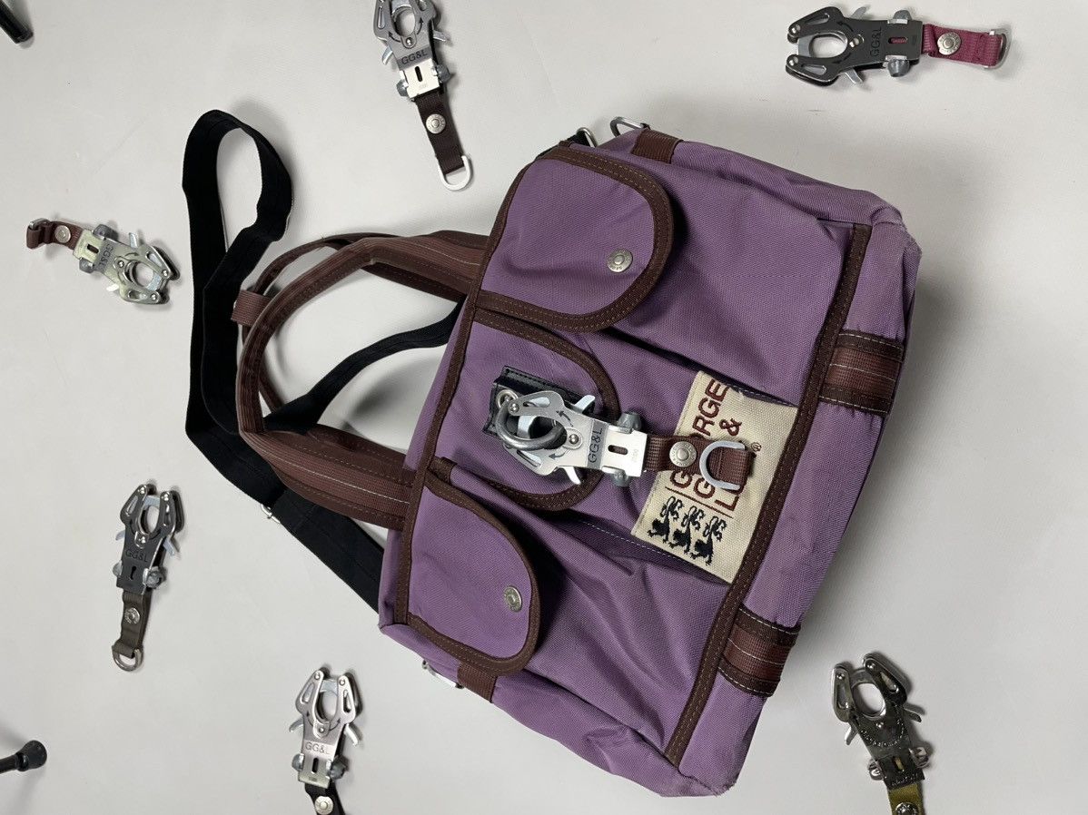 Japanese Brand George Gina & Lucy Six Pack Vintage Purple Carabiner Bag GGL Size ONE SIZE - 3 Thumbnail