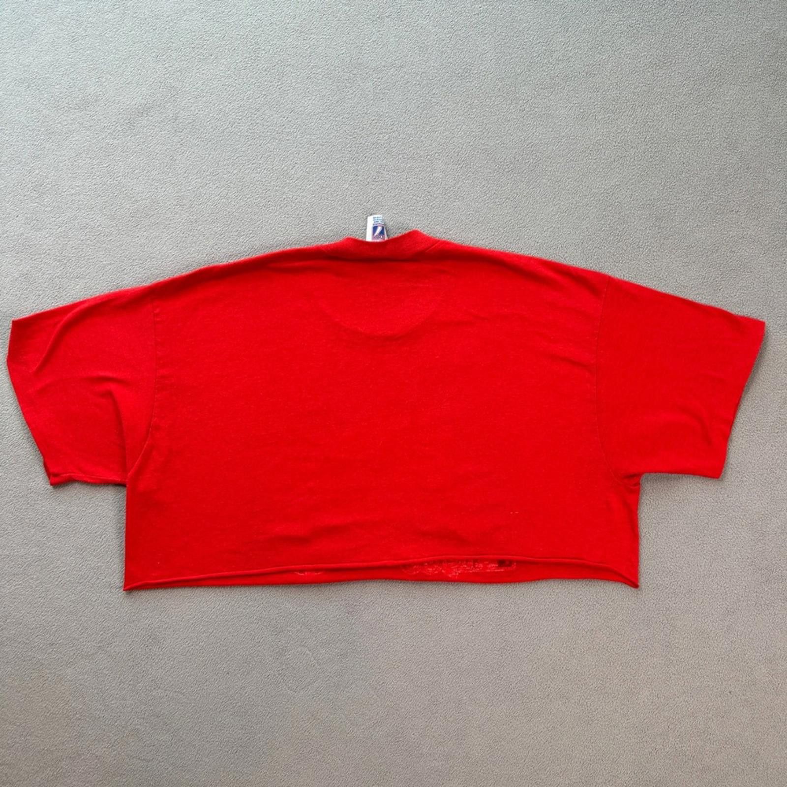 Logo 7 Vintage 1986 Boston Red Sox World Series Cropped T Shirt XL Size XL / US 12-14 / IT 48-50 - 2 Thumbnail