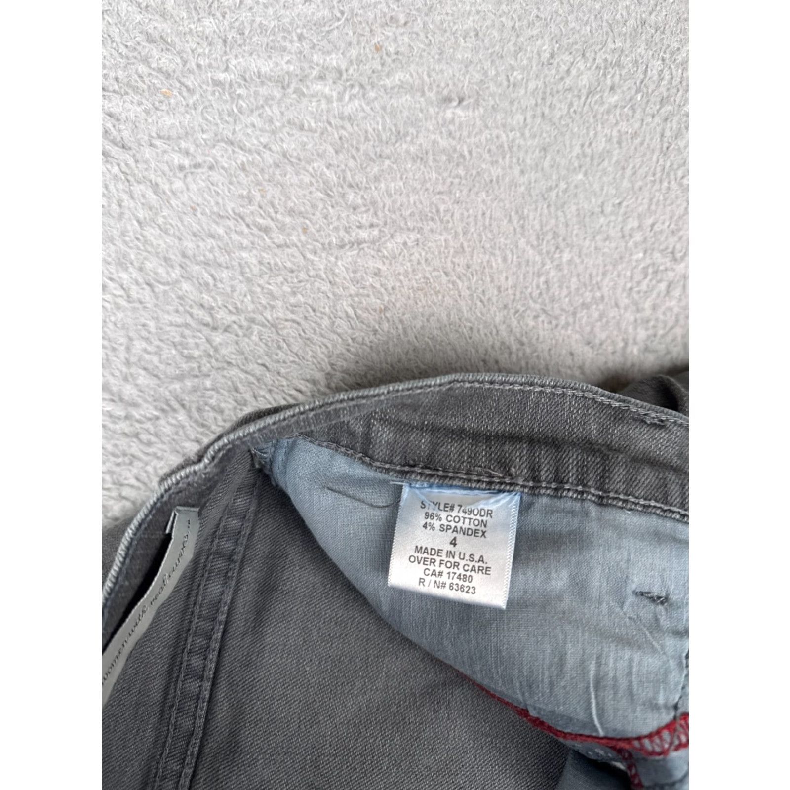 NYDJ VINTAGE NYDJ Jeans Womens 4 Gray Denim Flared Leg Cotton Blend 26x32 Medium Inseam 32 Size 27" / US 4 / IT 40 - 7 Thumbnail