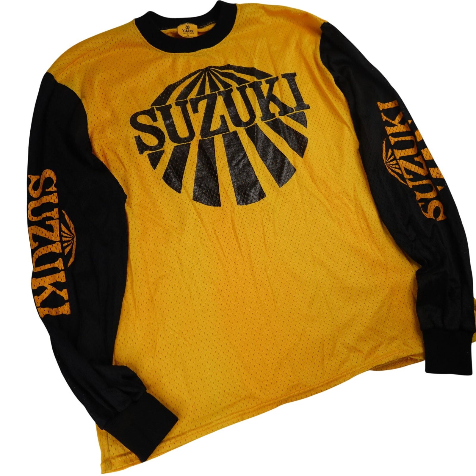 Vintage True Vintage 70s Viking Suzuki Motocross Dirt Bike Jersey Size US L / EU 52-54 / 3 - 3 Thumbnail