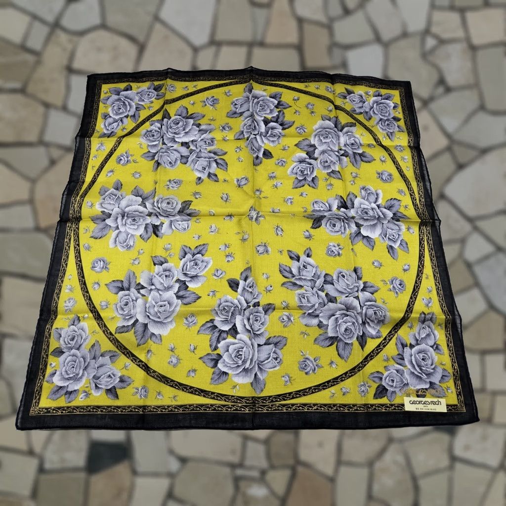 George Georges Rech Handkerchief Neckerchief Bandana Scarf Floral Cotton (3) Women/Men? Size ONE SIZE - 1 Thumbnail