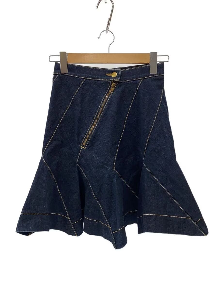 Vivienne Westwood Contrast Stitch Pleated Denim Skirt Size 23" - 1 Thumbnail