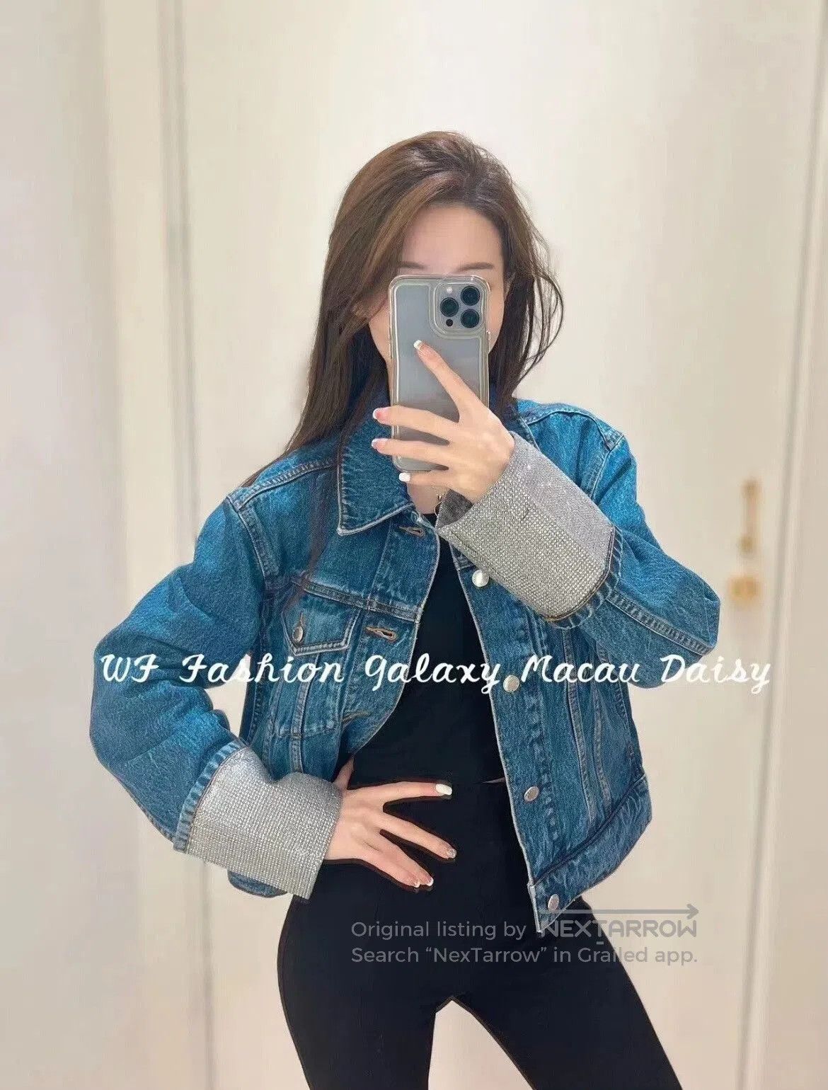 Alexander Wang Alexander Wang Rhinestone Denim Jacket. Size XS / US 0-2 / IT 36-38 - 8 Thumbnail