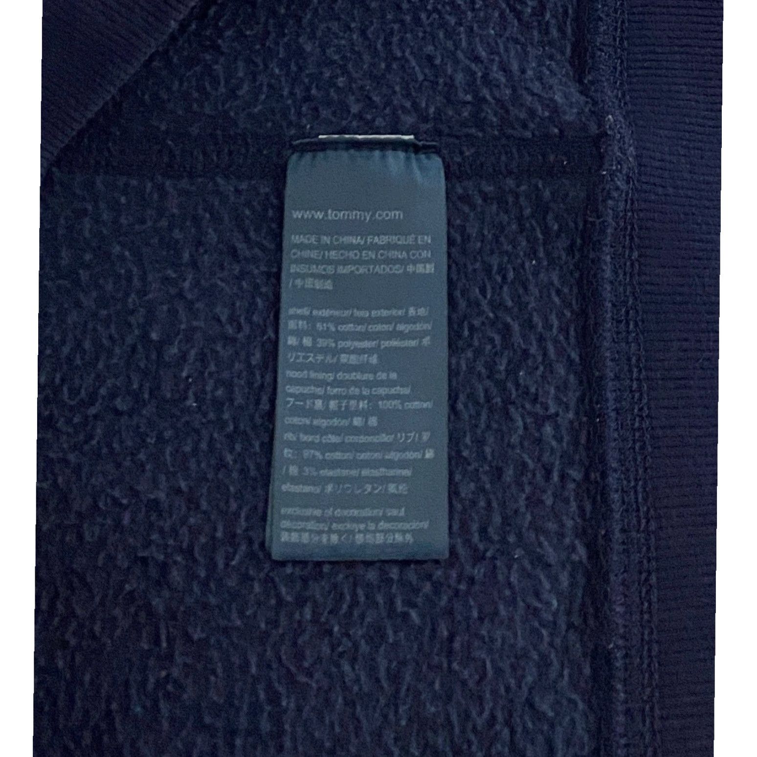 Tommy Hilfiger Tommy Hilfiger Hoodie Navy Blue Logo Patch Hooded Sweatshirt M Size US M / EU 48-50 / 2 - 4 Thumbnail