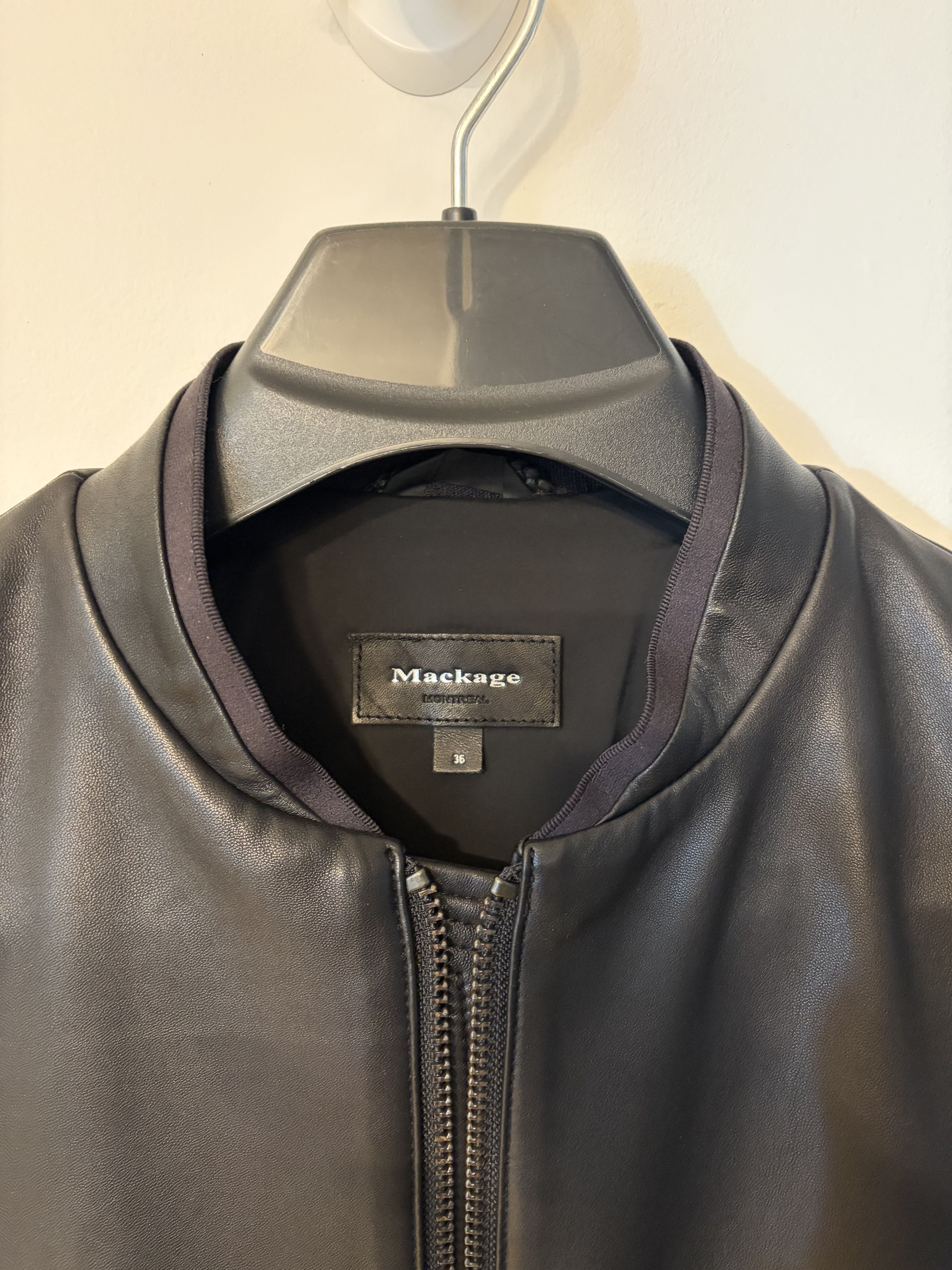 Mackage Mackage Harris Minimal Lambskin Leather Jacket Black Size 36 Size US S / EU 44-46 / 1 - 2 Thumbnail