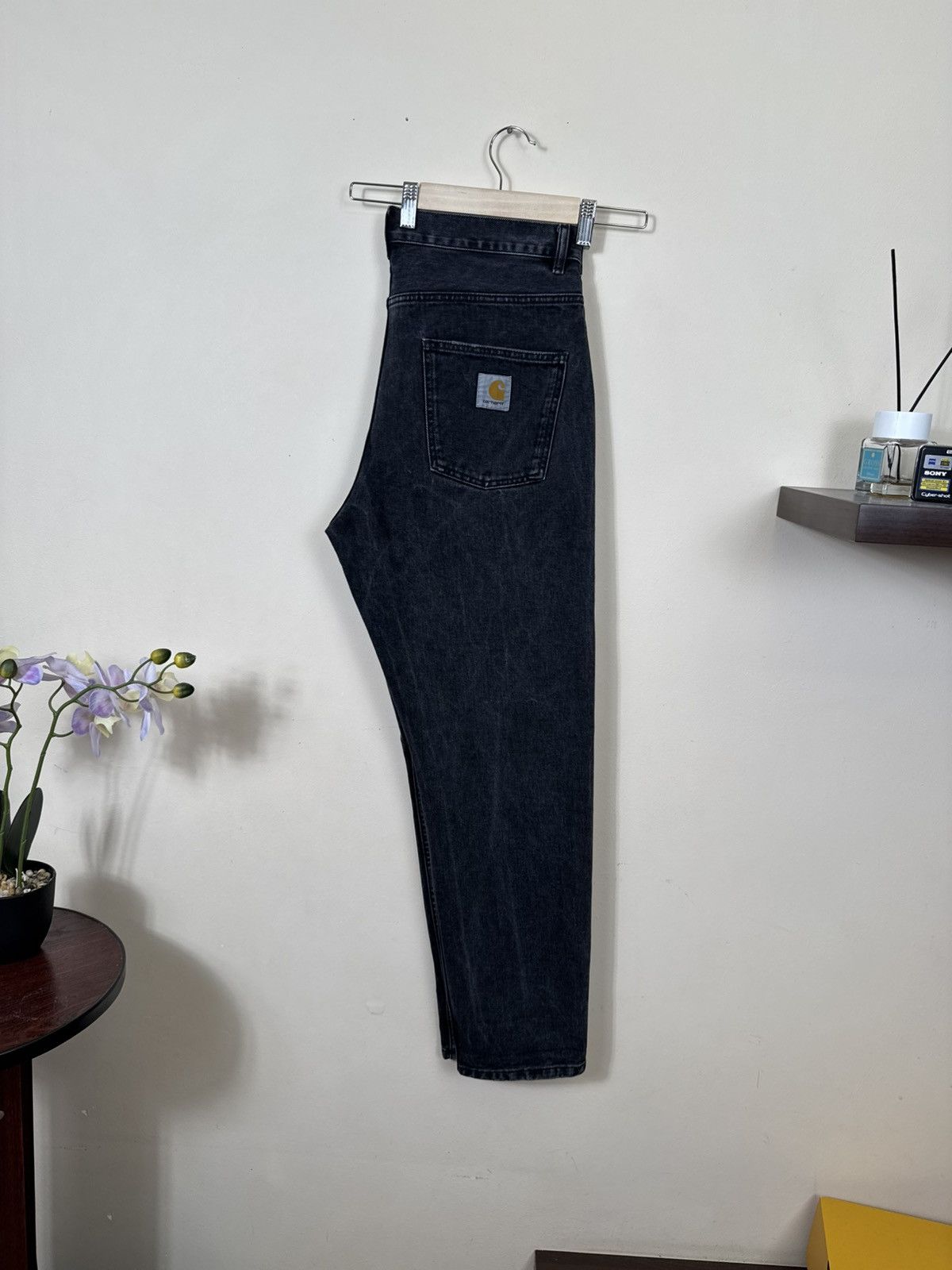 Carhartt Wip Carhartt WIP Newel Pants Denim Men Black 31 L Washed Jeans Size US 31 - 21 Thumbnail