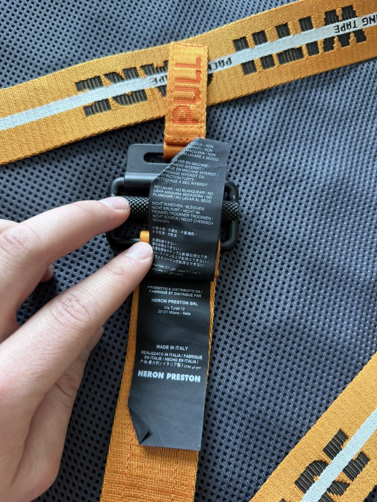 Heron Preston Heron Preston Handle With Care Tape Belt Size ONE SIZE - 4 Thumbnail