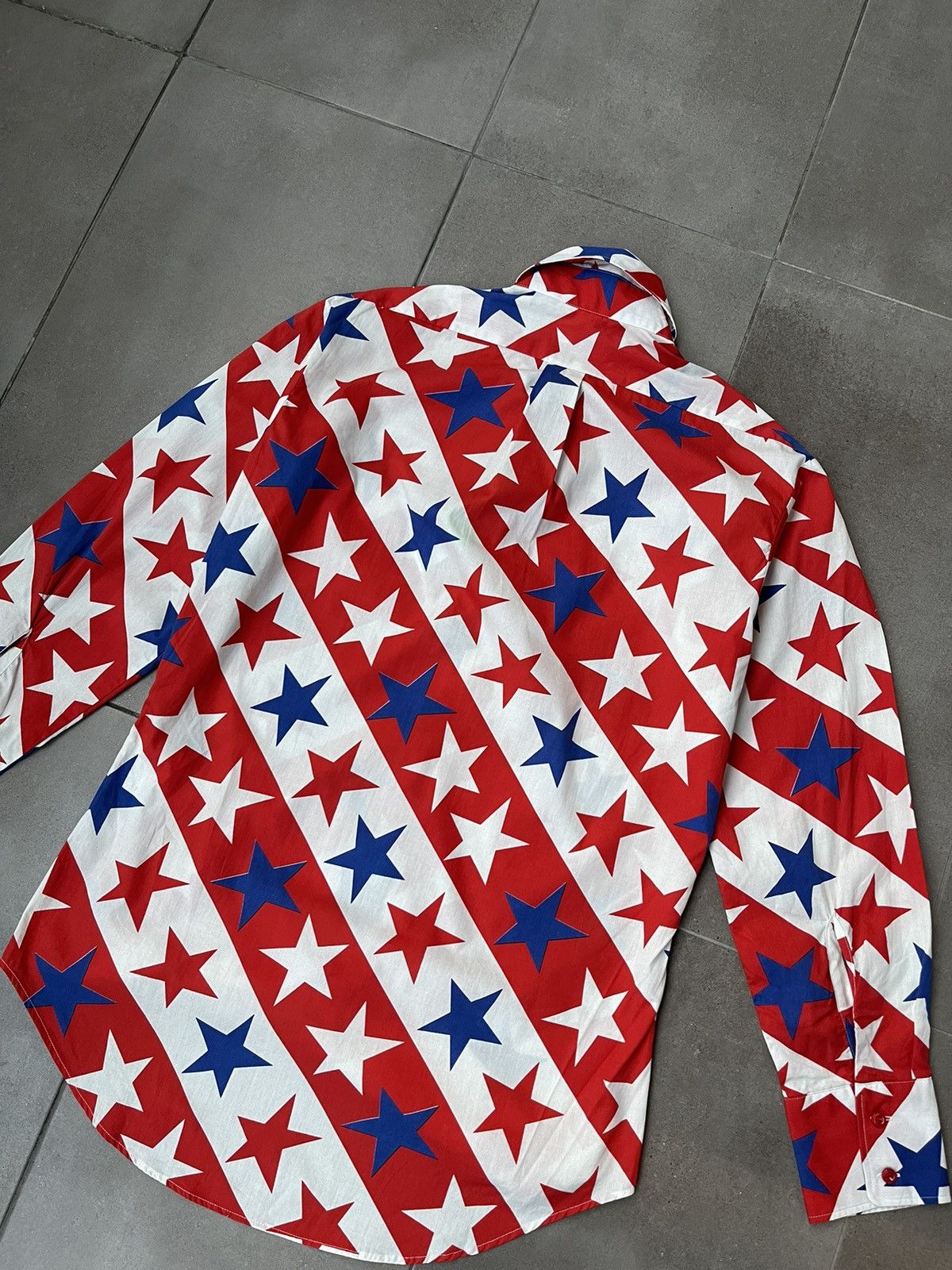 ERL !DS! FW22 ERL Star Print White Blue Red Shirt Size US M / EU 48-50 / 2 - 15 Thumbnail