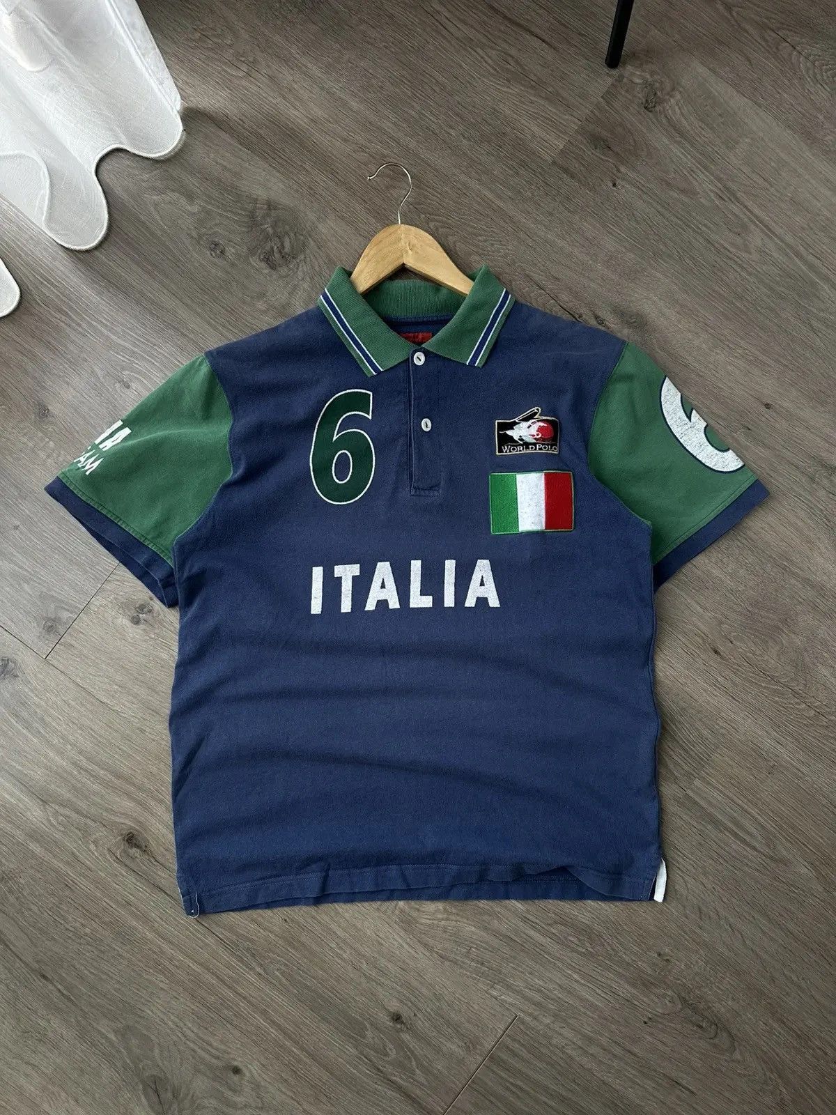 Polo Ralph Lauren Vintage Polo Ralph Lauren Italian 6 Style Polo T-Shirt Size US M / EU 48-50 / 2 - 2 Thumbnail