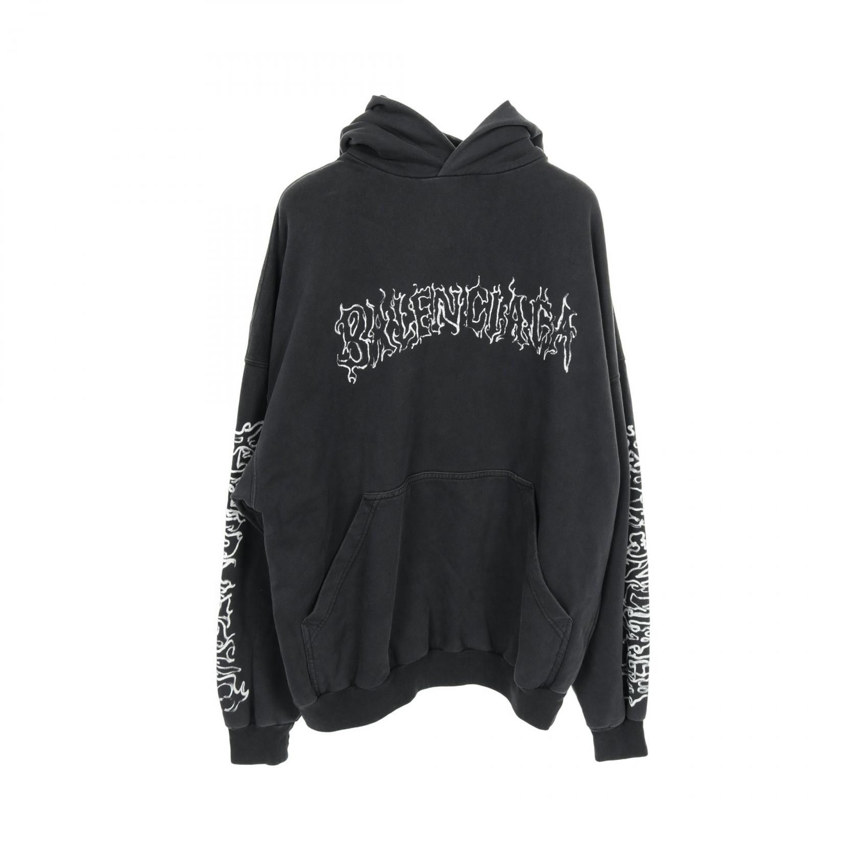 Balenciaga Balenciaga Balenciaga Metal Outline Hoodie Cotton Hoodie Textile Sweatshirts & Hoodies DUTY FREE for USA Size ONE SIZE - 1 Thumbnail