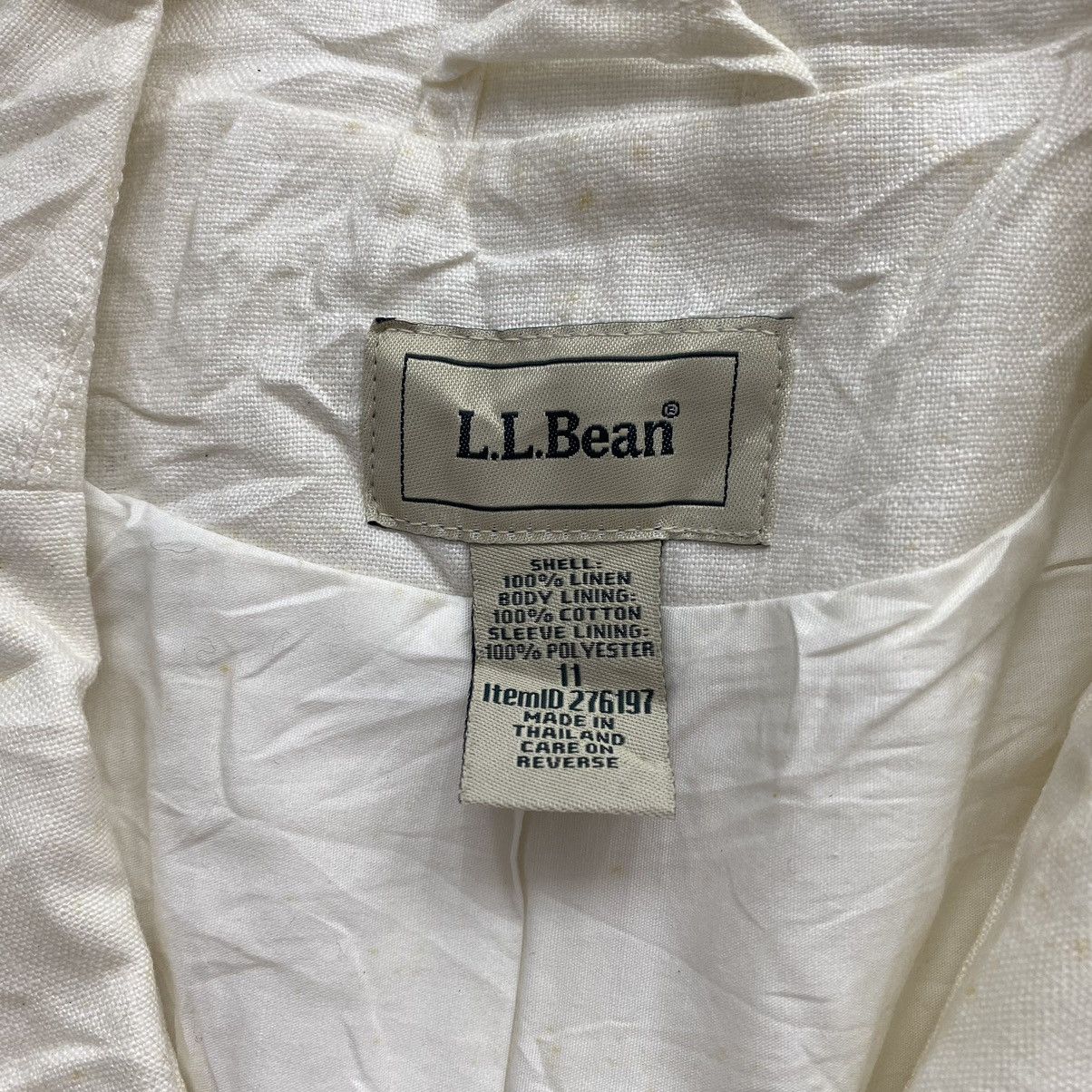 L.L. Bean × Vintage Vintage LL BEAN USA Plain White Blazer Coat Size S / US 4 / IT 40 - 4 Thumbnail