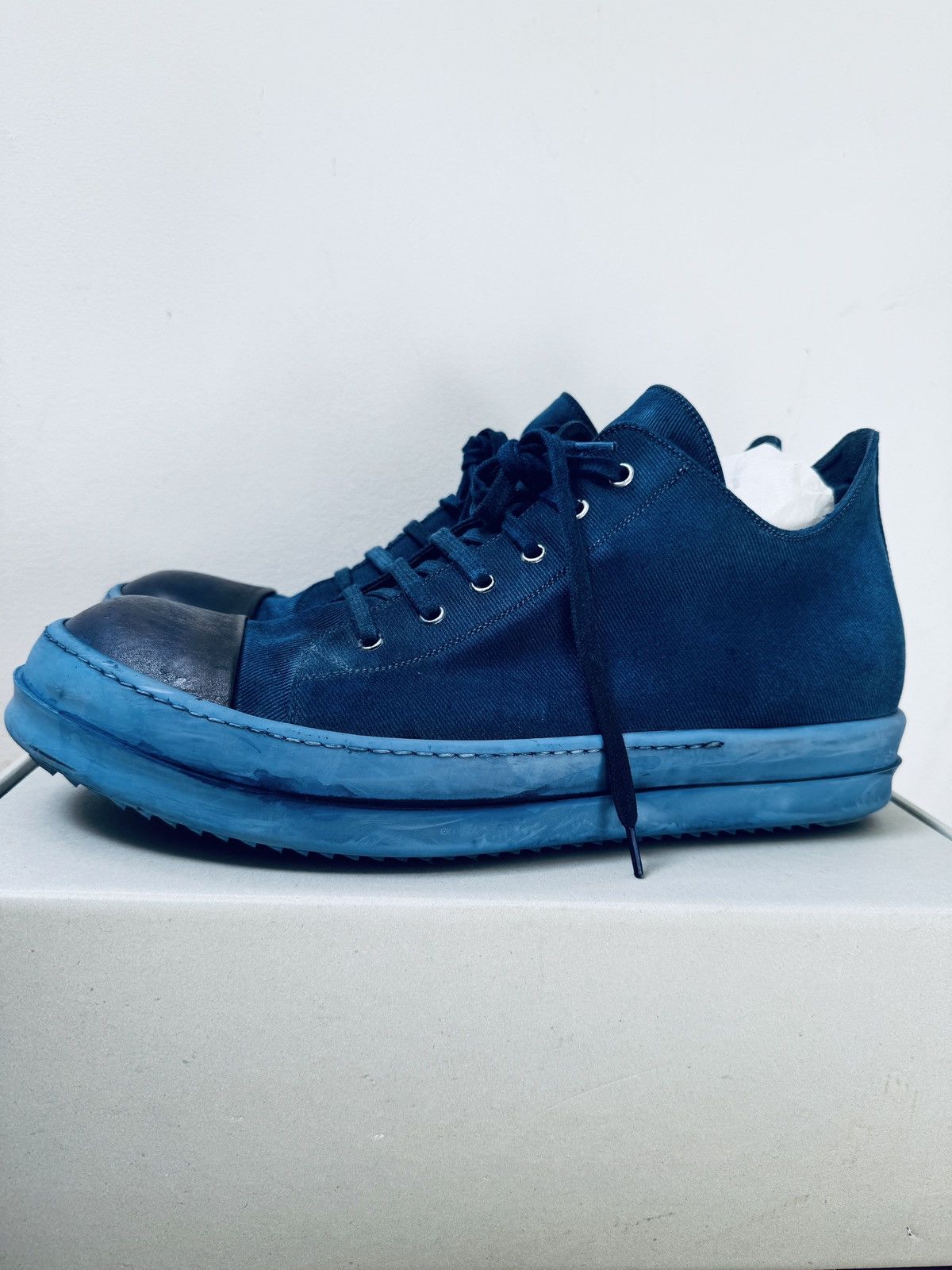 Pre-owned Rick Owens Drkshdw Low Sneaks - Indigo/indico/indico Shoes In Blue