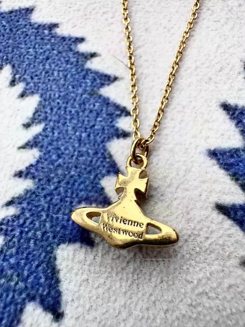 Vivienne Westwood Vivienne Westwood Vintage flat white enamel pearl Saturn n Size ONE SIZE - 5 Thumbnail