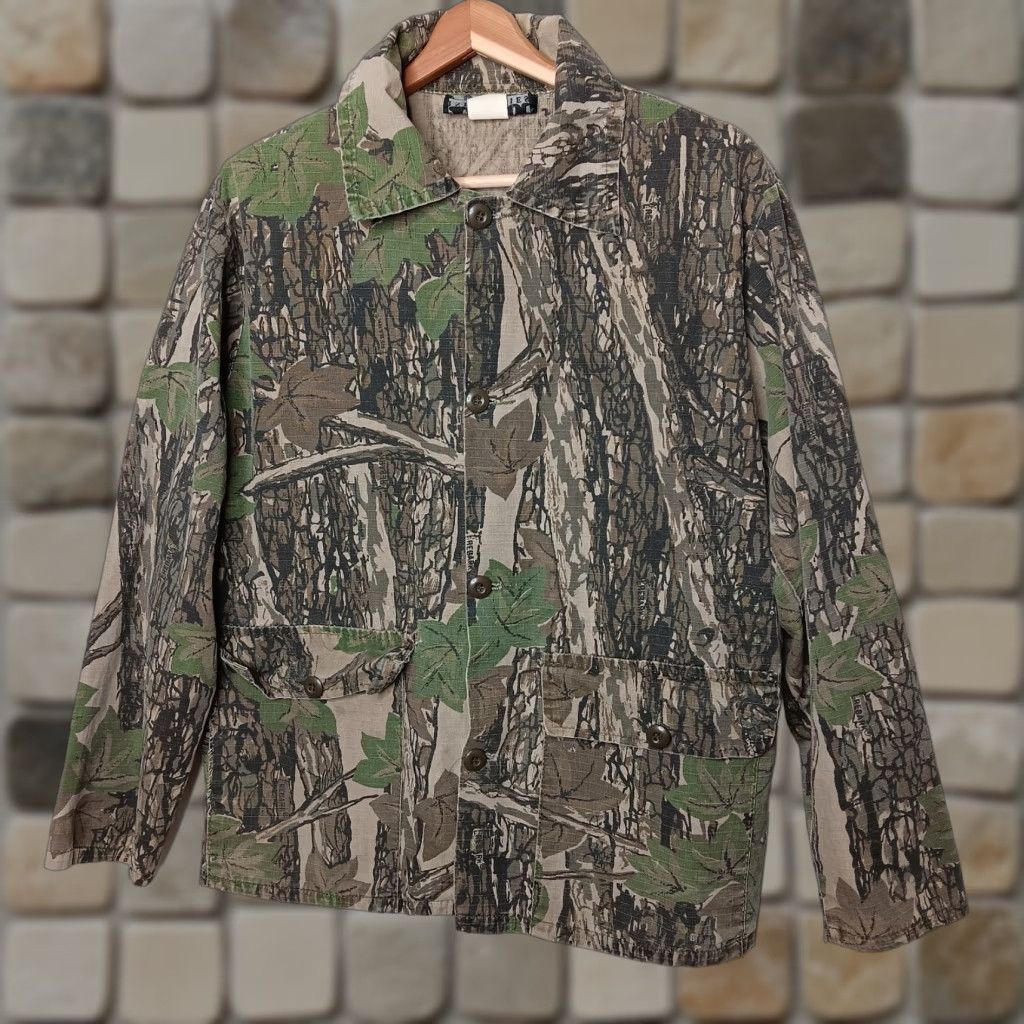 Bark VINTAGE Patriot Industries Jacket M Tree Bark Camo Hunt USA Distressed Hunting Lightweight Softshell Camouflage Men Size M Brown Green Shirt Jacket? Size US M / EU 48-50 / 2 - 1 Thumbnail