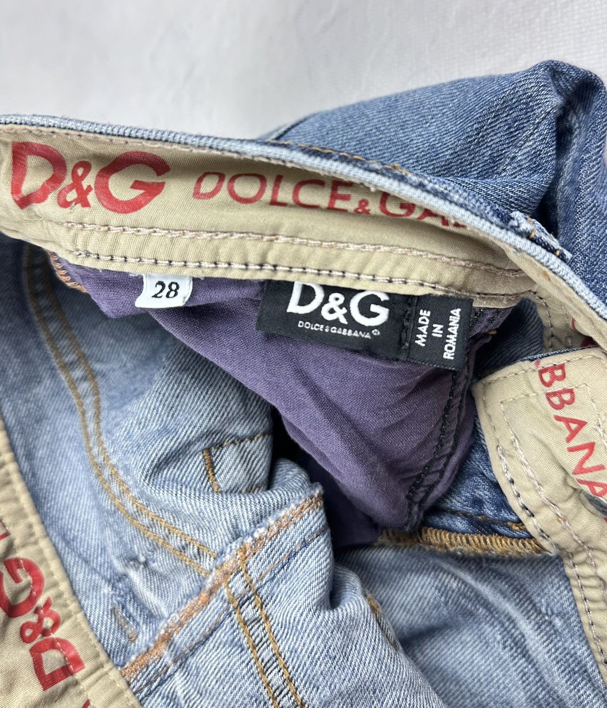 Designer × Dolce & Gabbana Avant Garde Y2k Denim Dolce & Gabbana (D&G) Vintage Classic Size 28" / US 6 / IT 42 - 6 Thumbnail