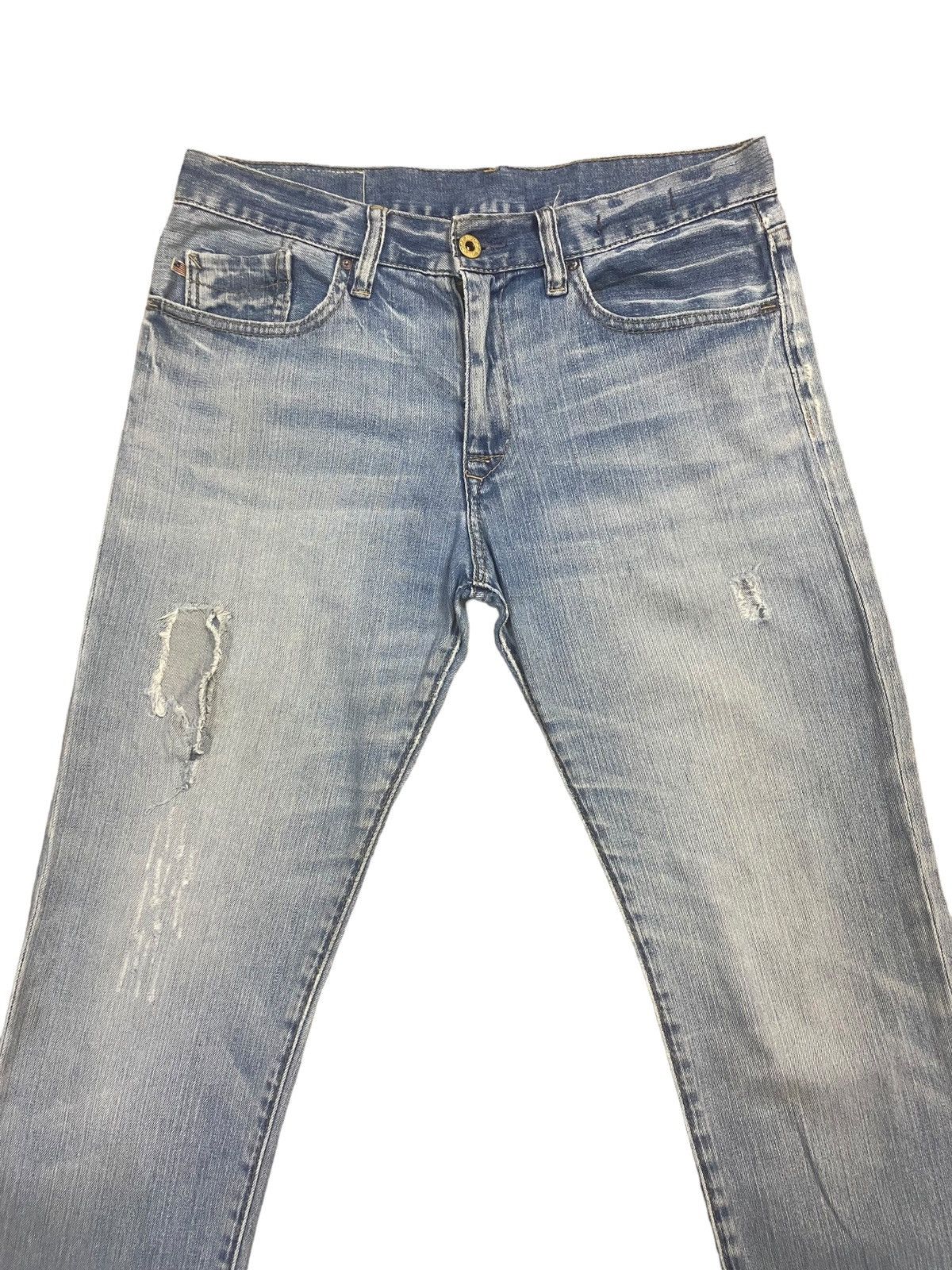Polo Ralph Lauren × RRL Ralph Lauren × Ralph Lauren Vintage Polo Ralph Lauren RRL Distress Straight Cut Jeans Size US 31 - 4 Thumbnail