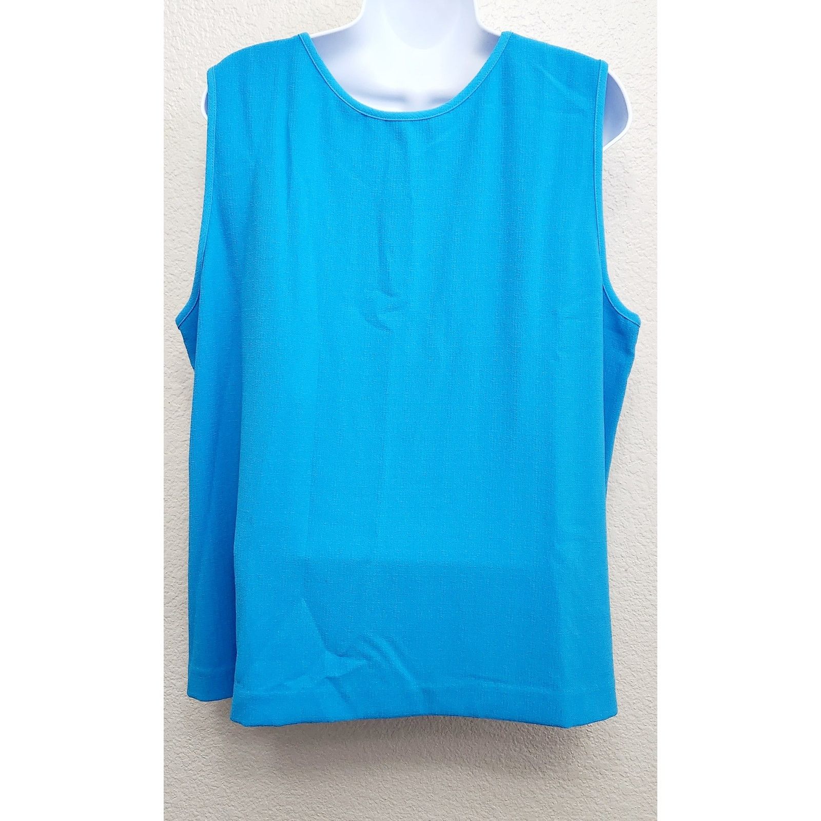 Other Draper's & Damon's Blue Round Neck Sleeveless Top PXL Flowy Size XL / US 12-14 / IT 48-50 - 2 Thumbnail