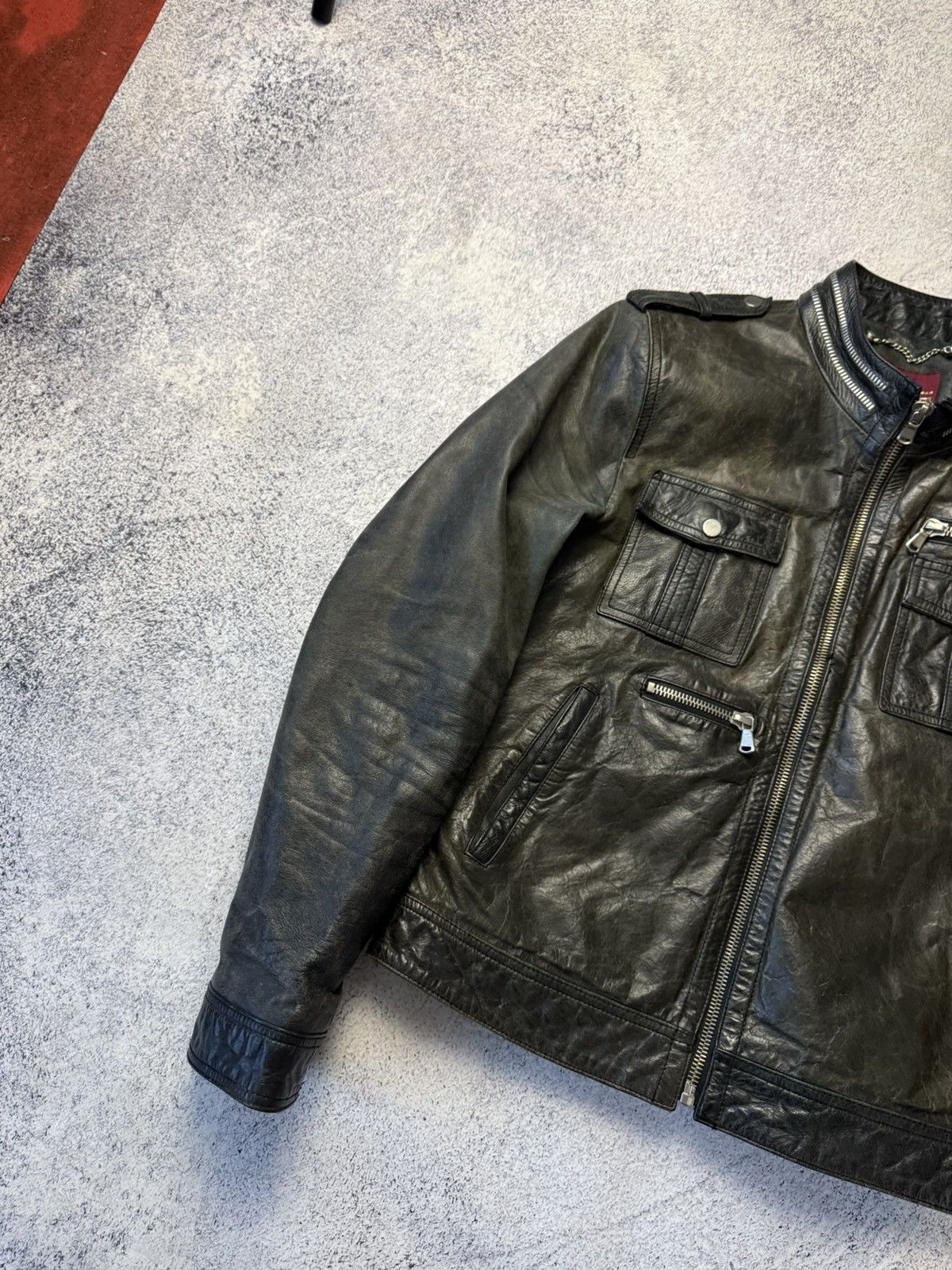 Leather Crazy True Vintage Cycle Rider Leather Jacket Biker Rare Y2K Size US L / EU 52-54 / 3 - 6 Thumbnail