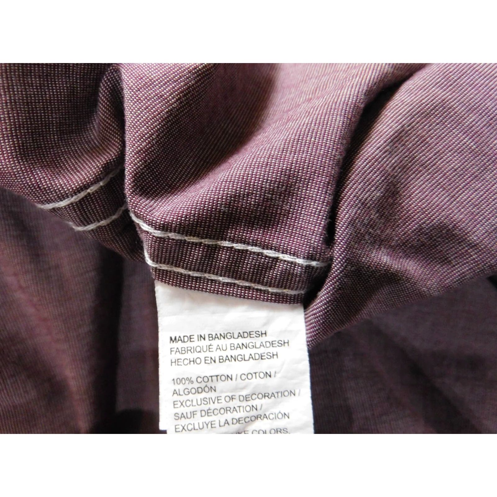 Izod IZOD Shirt Mens Large purple plaid button-down collared long sleeve casual knit cotton retro pockets logo Size US L / EU 52-54 / 3 - 6 Thumbnail