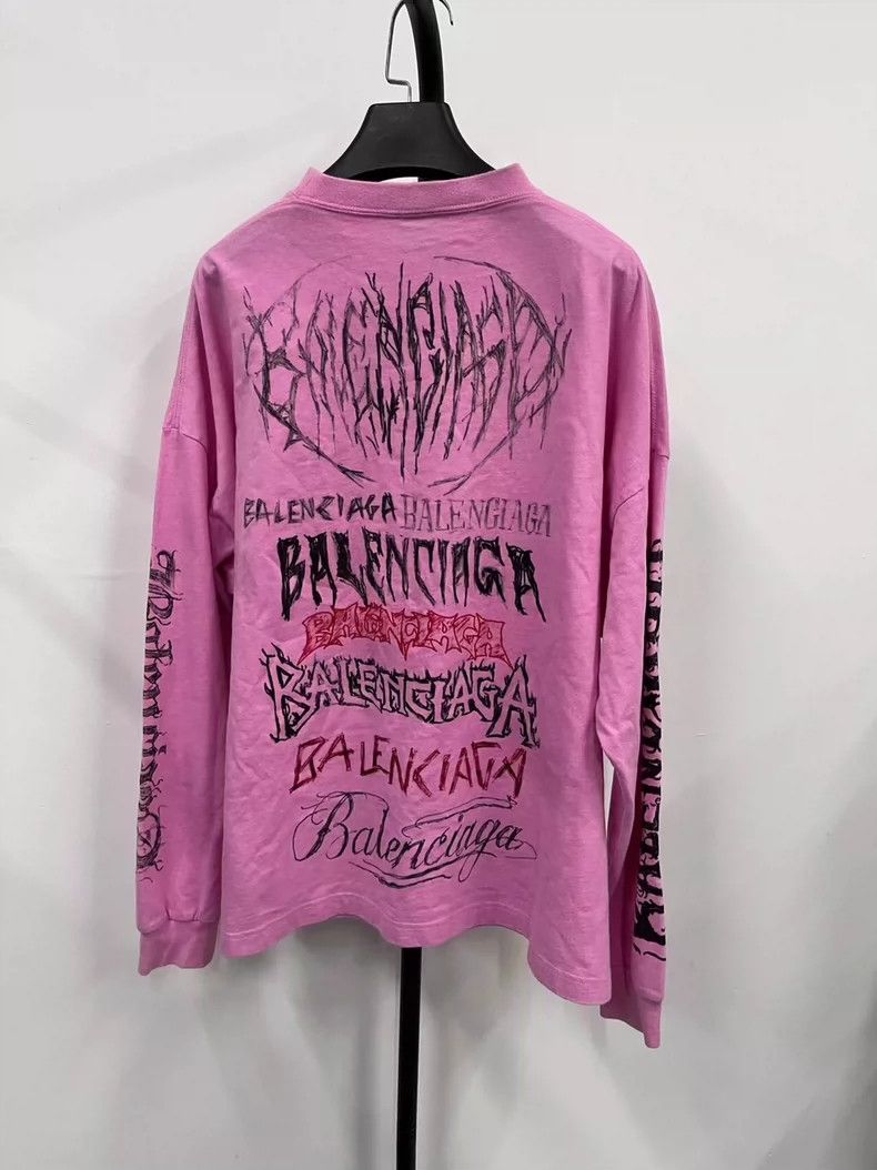 Balenciaga Balenciaga New Year Long Sleeve T-Shirt with Dragon Monogr Size US S / EU 44-46 / 1 - 2 Thumbnail
