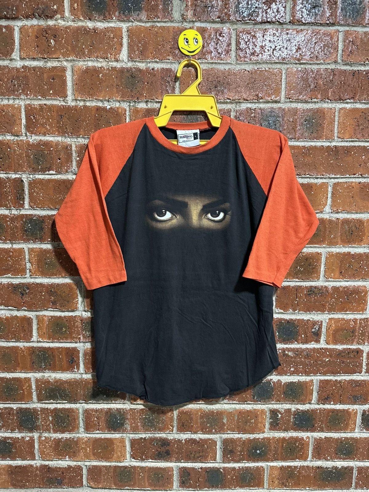 Band Tees Vintage Micheal Jackson Dangerous World Tour 3Quarter Tee Size L / US 10 / IT 46 - 2 Thumbnail