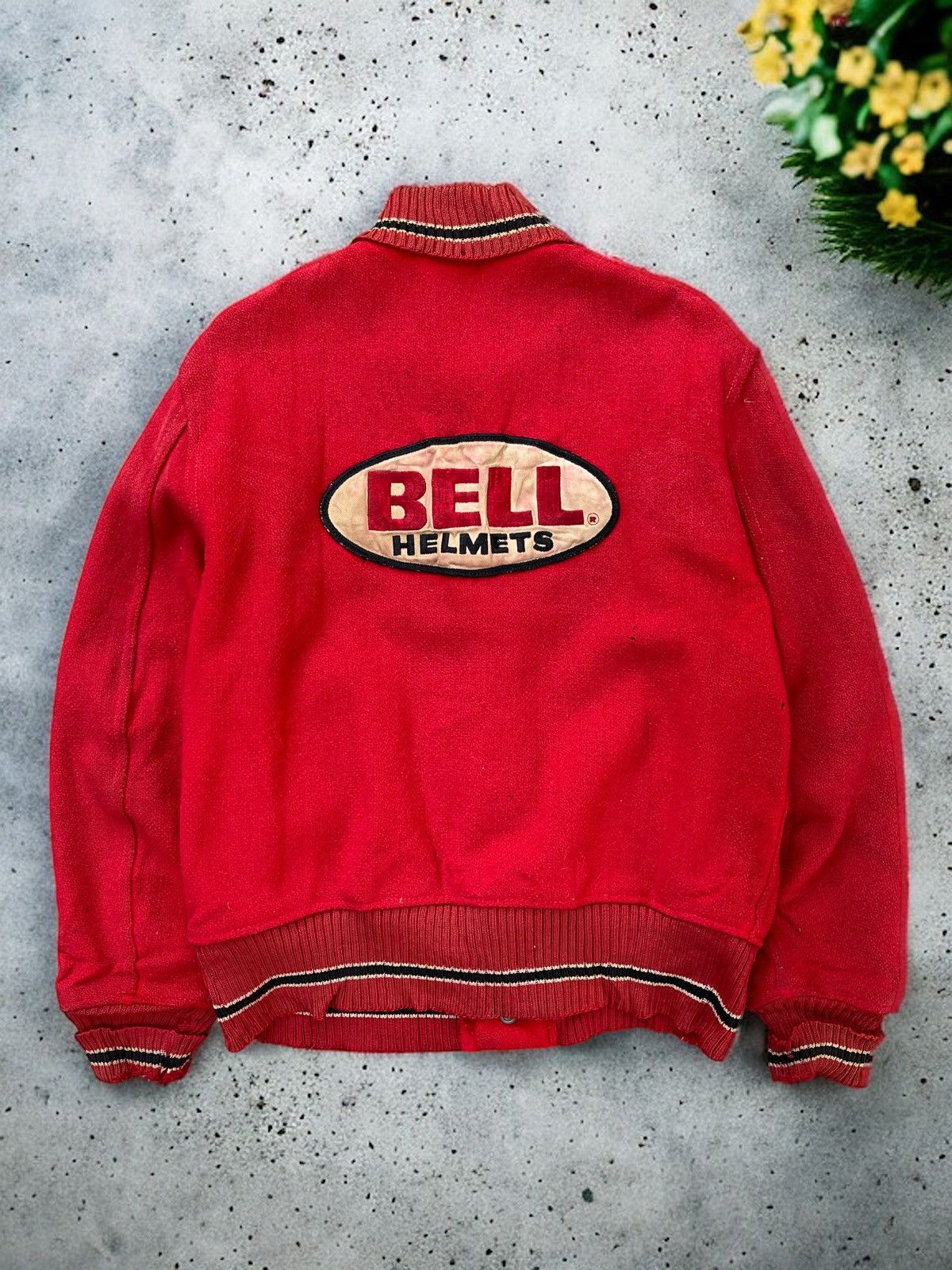 Vintage 🔥VINTAGE 70s BELL HELMETS VARSITY JACKET Size US M / EU 48-50 / 2 - 2 Thumbnail