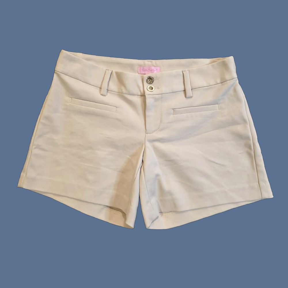 Lilly Pulitzer VINTAGE Lilly Pulitzer Joette Stretch Dinner Shorts Palm Beach Sandstone Women's 0 NWT Size 25" / US 0 / IT 36 - 1 Thumbnail