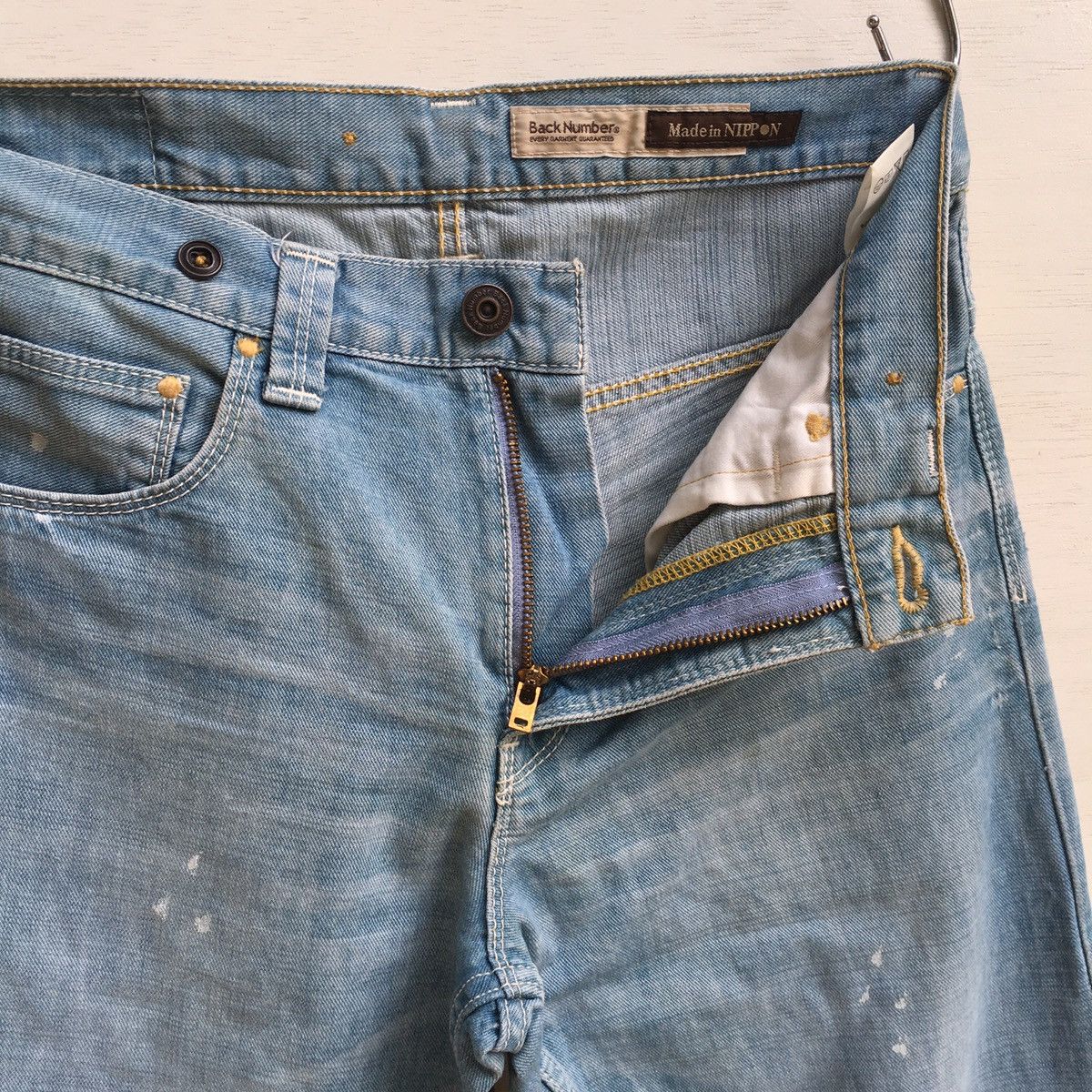 Japanese Brand × Vintage Vintage Back Number Paint Splash Jeans Size US 31 - 9 Thumbnail